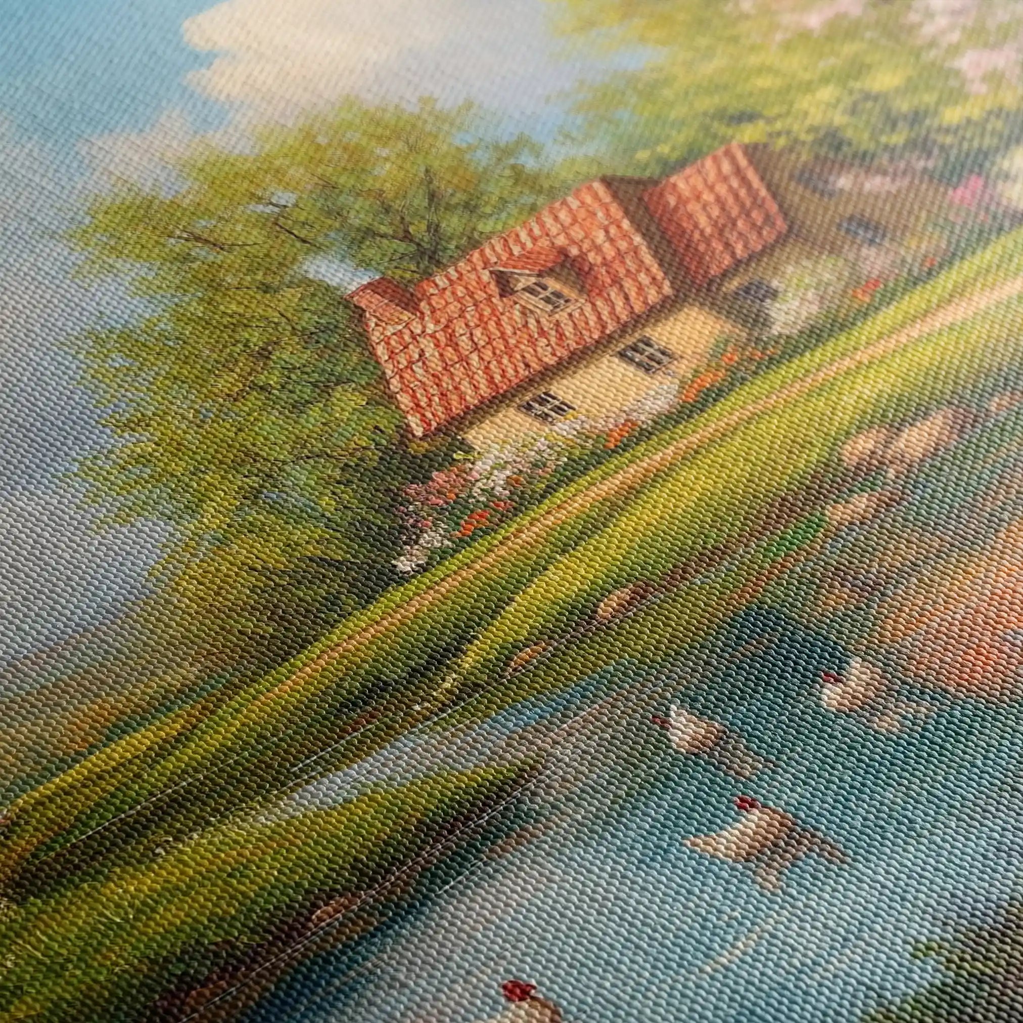 Landscape 484 Canvas Art 90 x 60 cm / Stretched on hidden frame