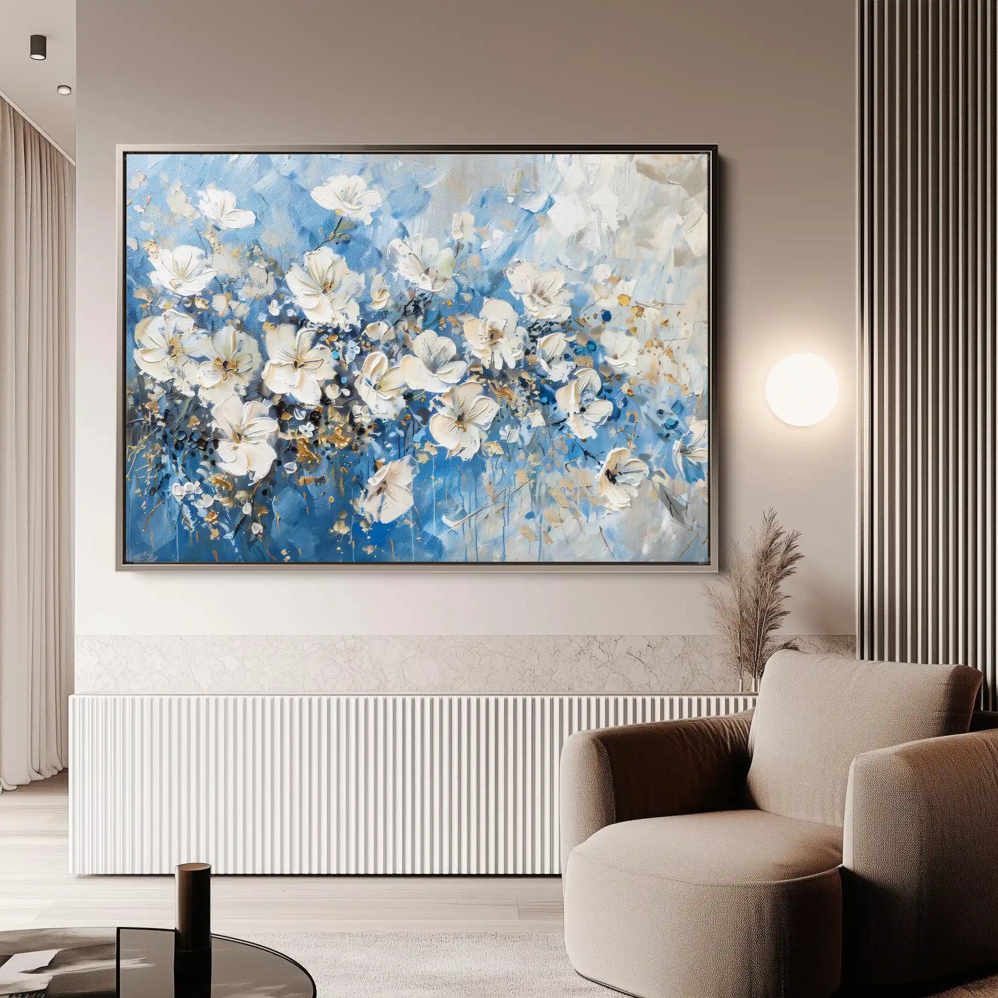 Floral Canvas Wall Art WAD485-F 90 x 60 cm / Stretched on hidden frame
