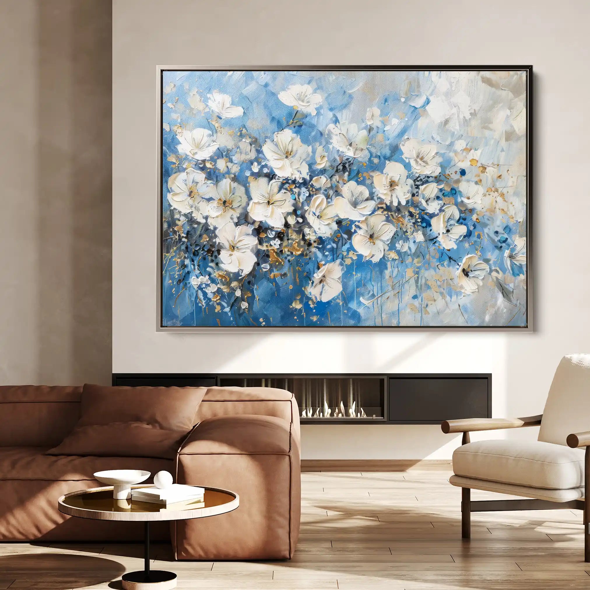 Floral Canvas Wall Art WAD485-F 90 x 60 cm / Stretched on hidden frame
