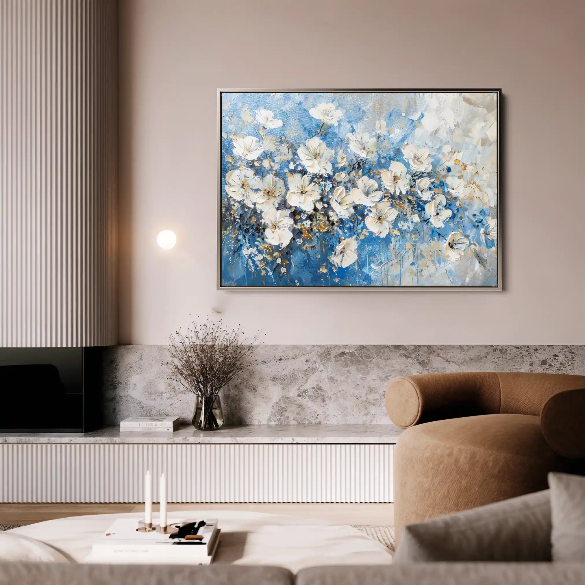 Floral Canvas Wall Art WAD485-F 90 x 60 cm / Stretched on hidden frame