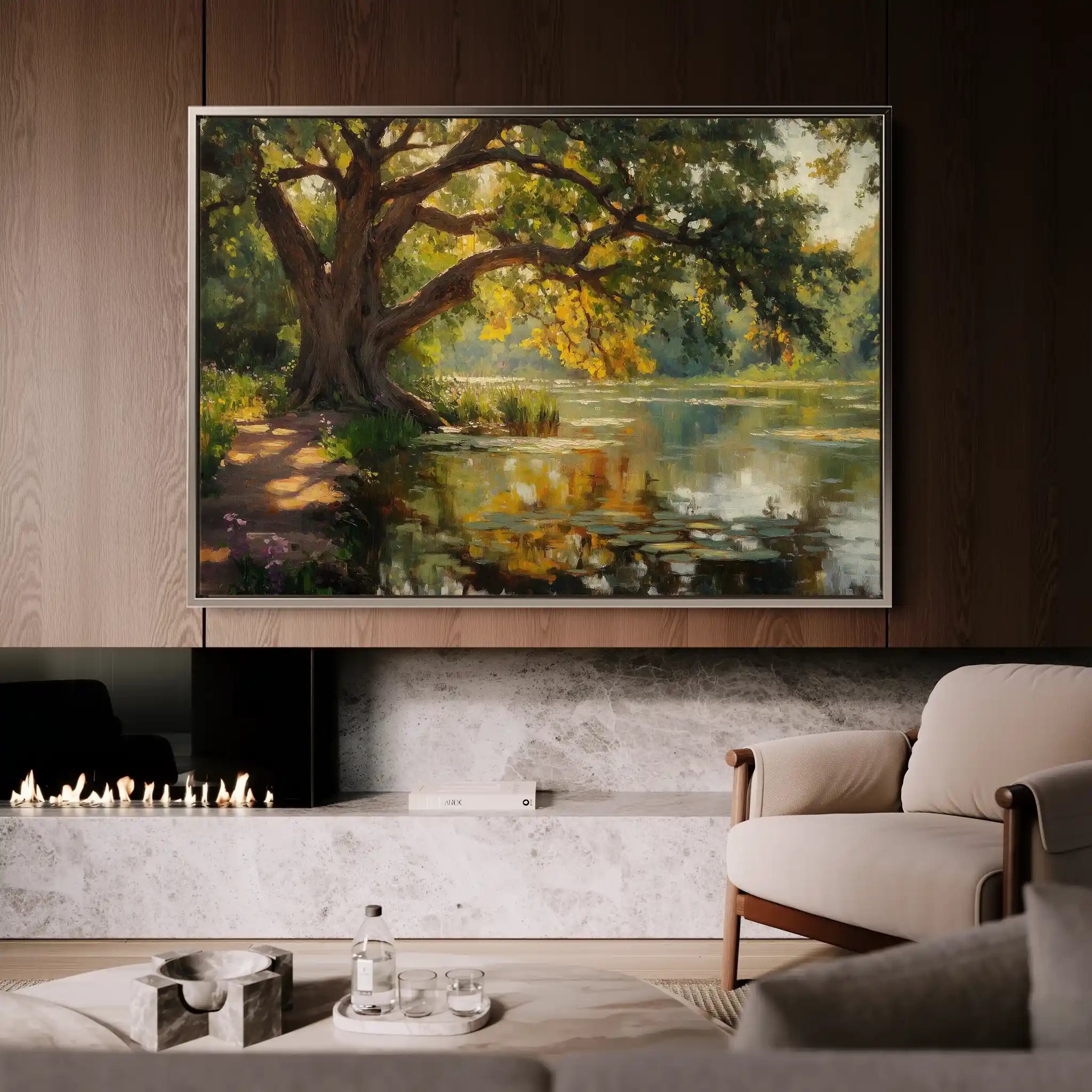 Landscape 485 Canvas Art 90 x 60 cm / Stretched on hidden frame