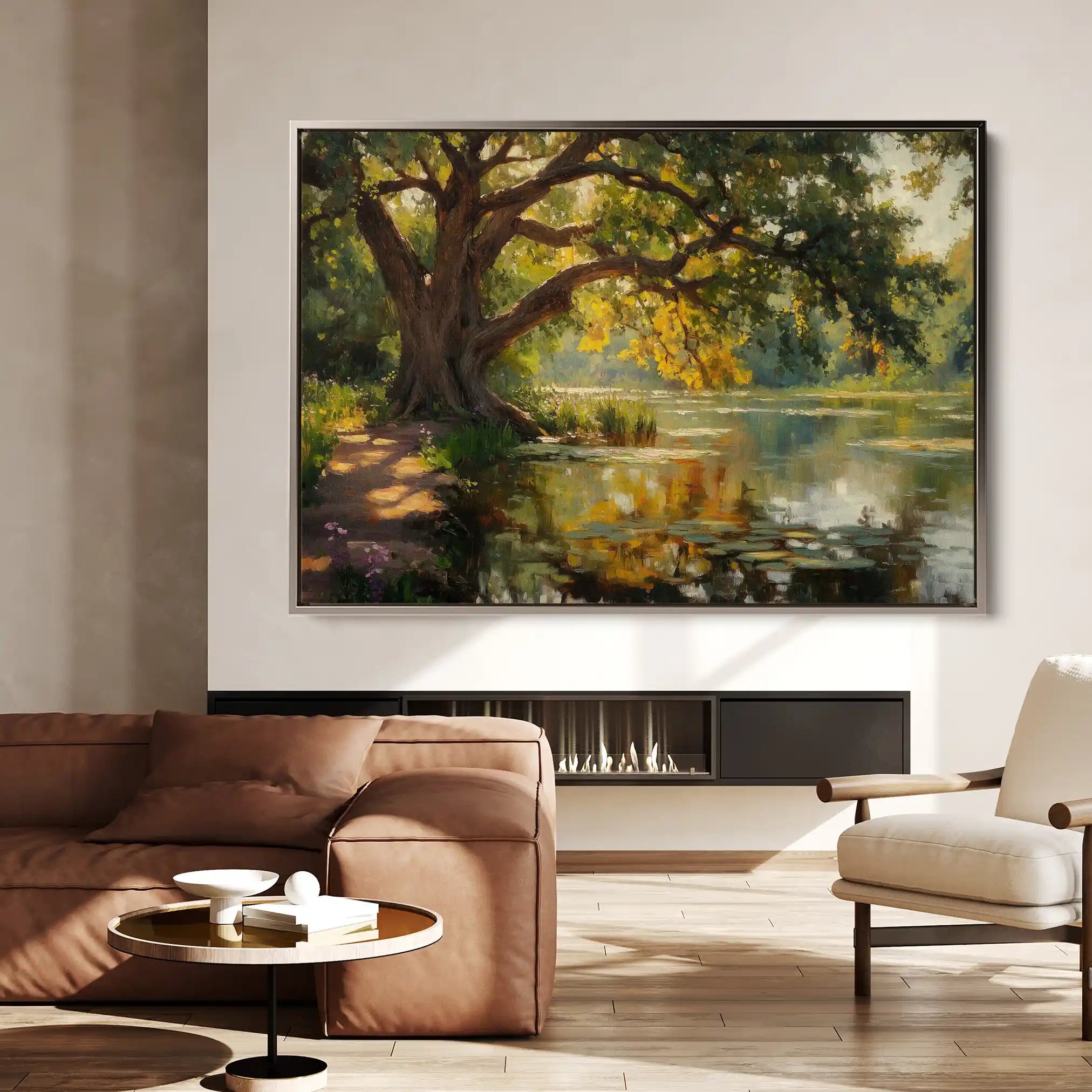 Landscape 485 Canvas Art 90 x 60 cm / Stretched on hidden frame