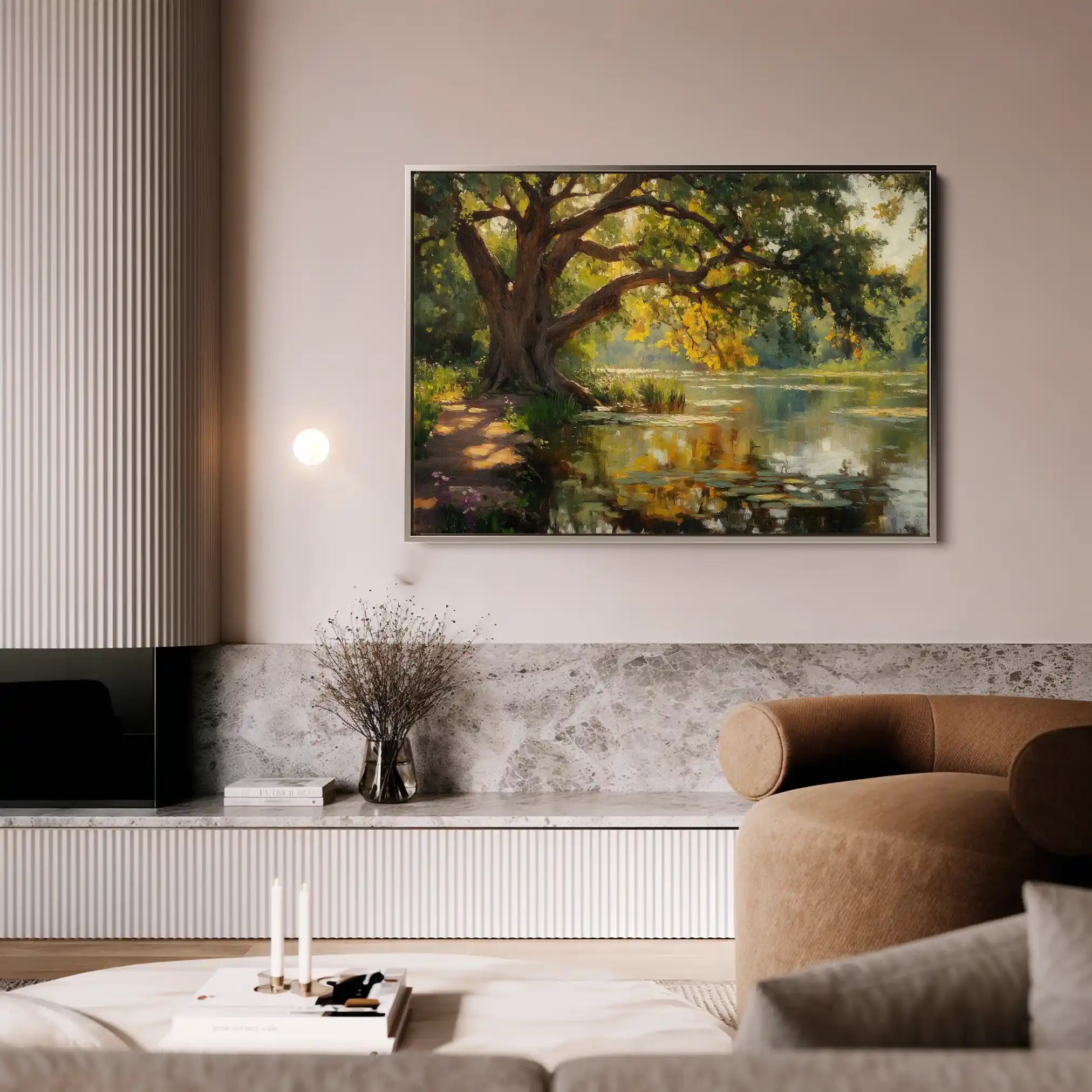 Landscape 485 Canvas Art 90 x 60 cm / Stretched on hidden frame