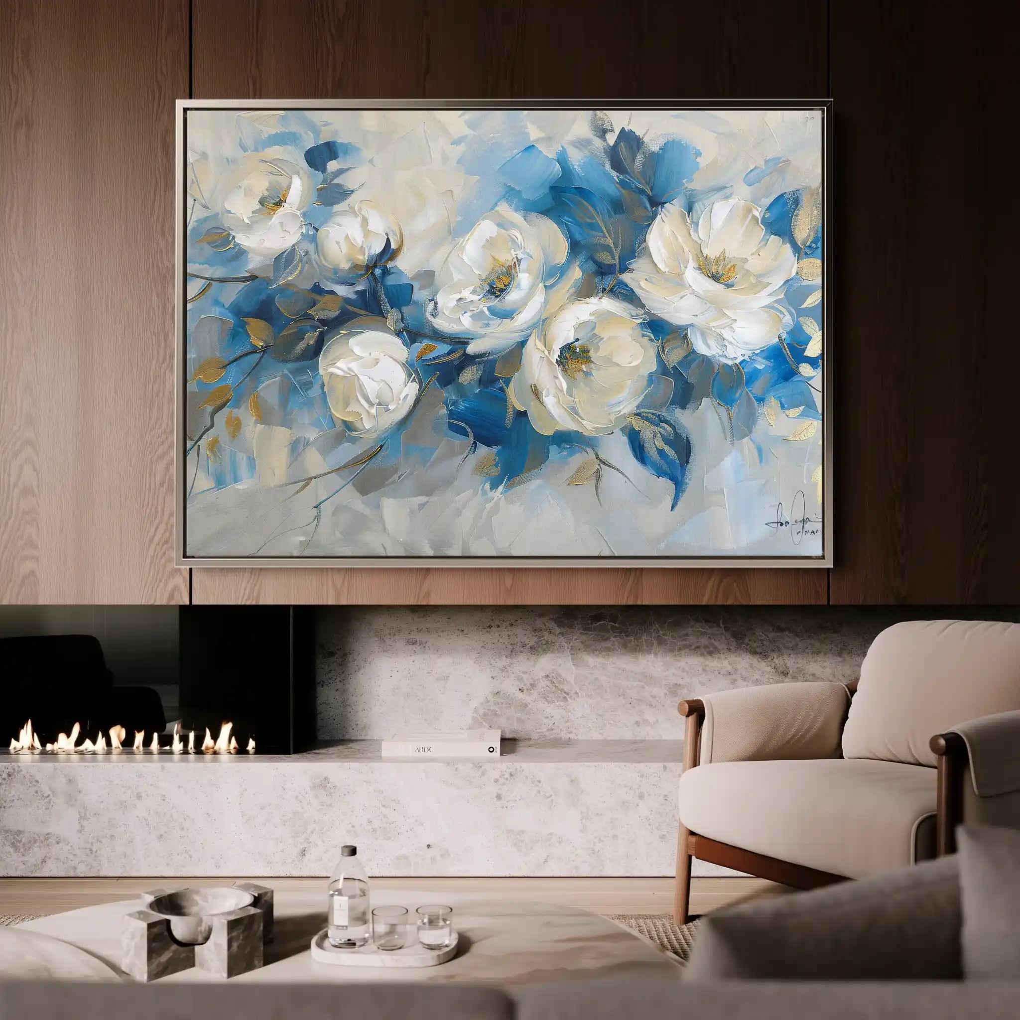 Floral Canvas Wall Art WAD486-F 90 x 60 cm / Stretched on hidden frame