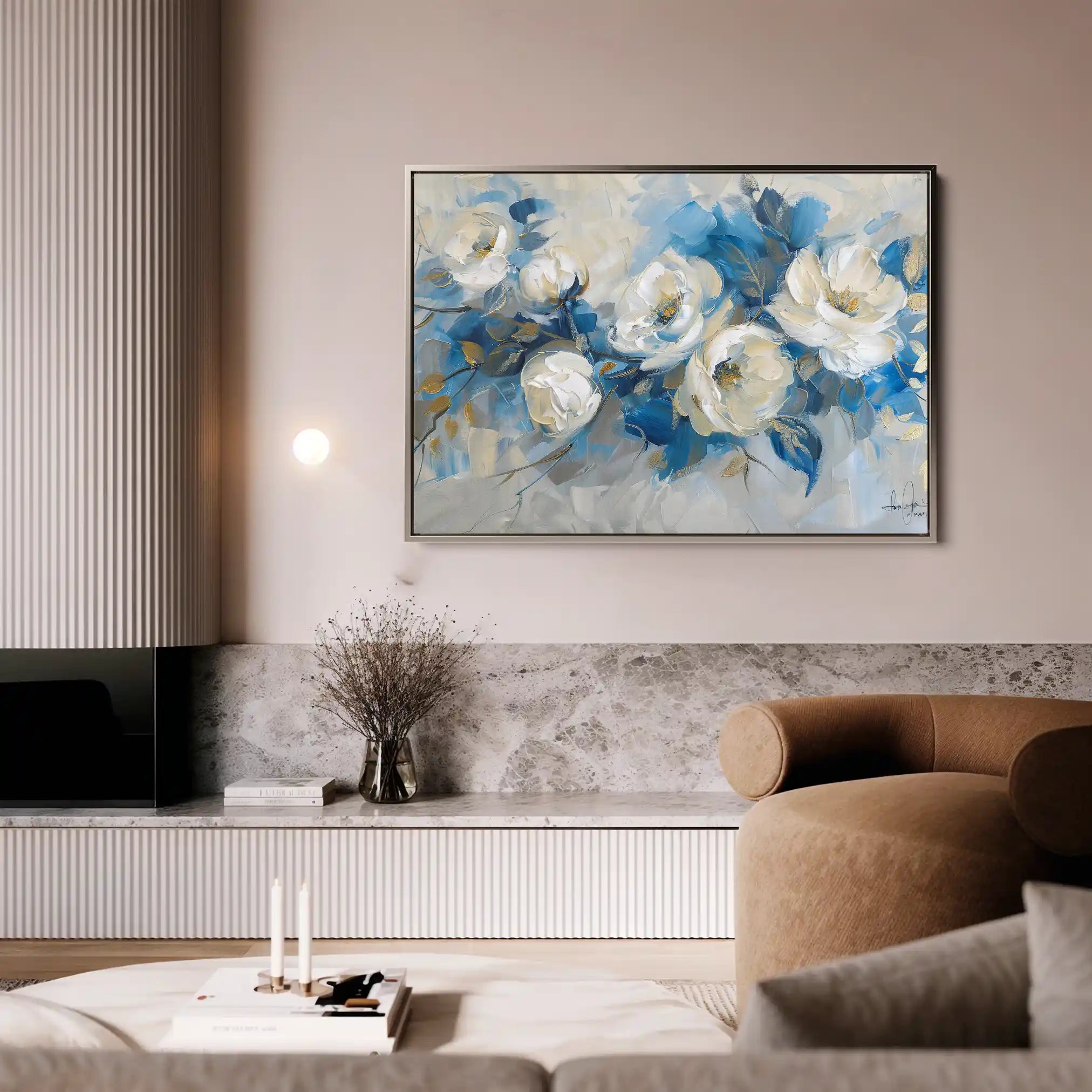 Floral Canvas Wall Art WAD486-F 90 x 60 cm / Stretched on hidden frame