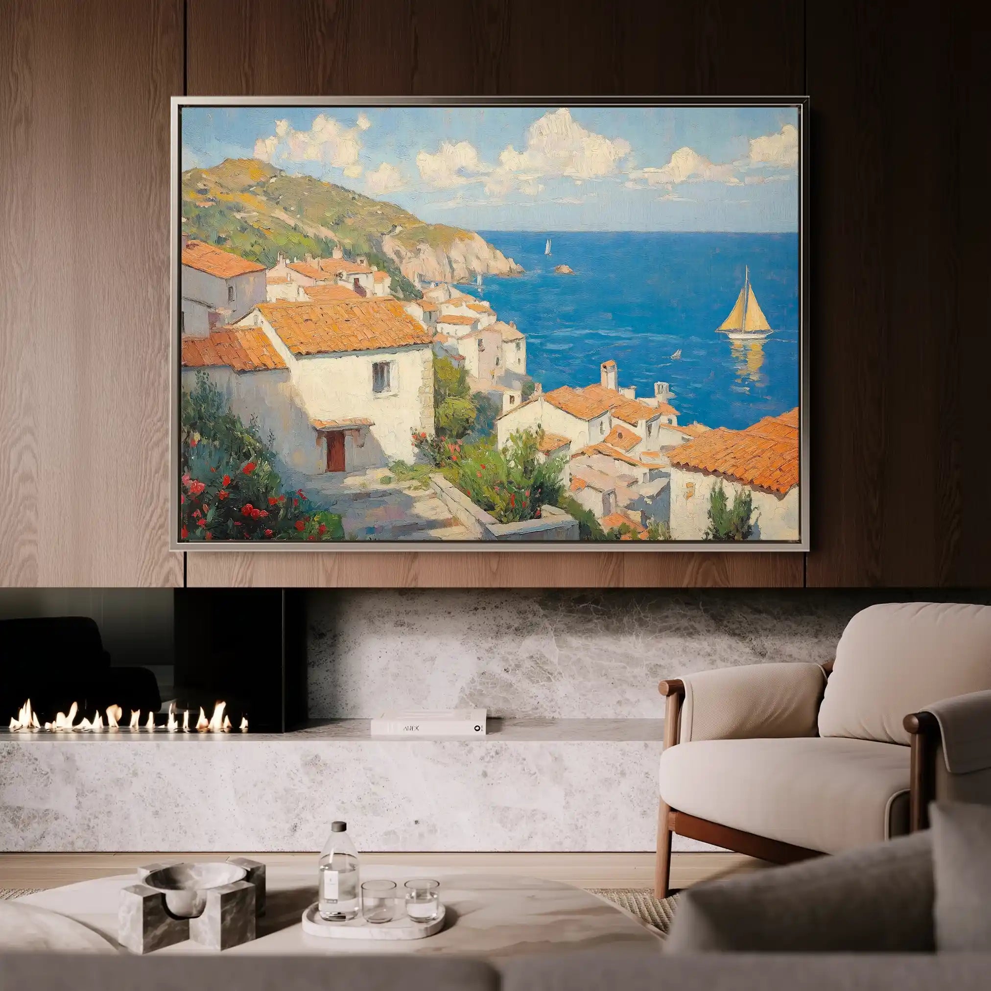 Landscape 486 Canvas Art 90 x 60 cm / Stretched on hidden frame