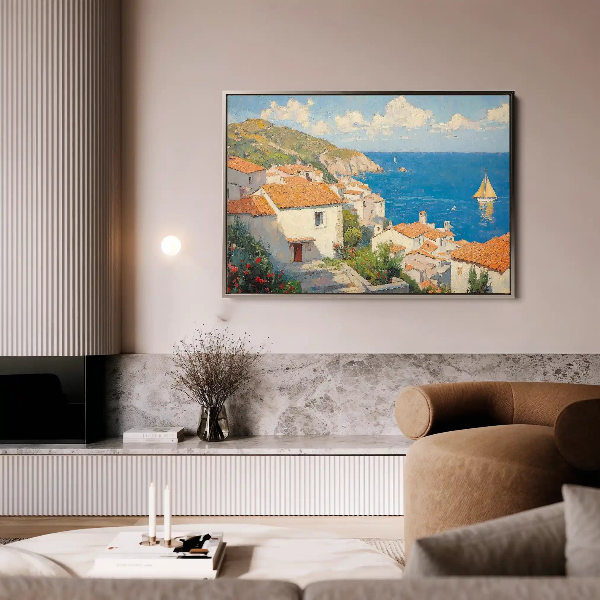 Landscape 486 Canvas Art 90 x 60 cm / Stretched on hidden frame