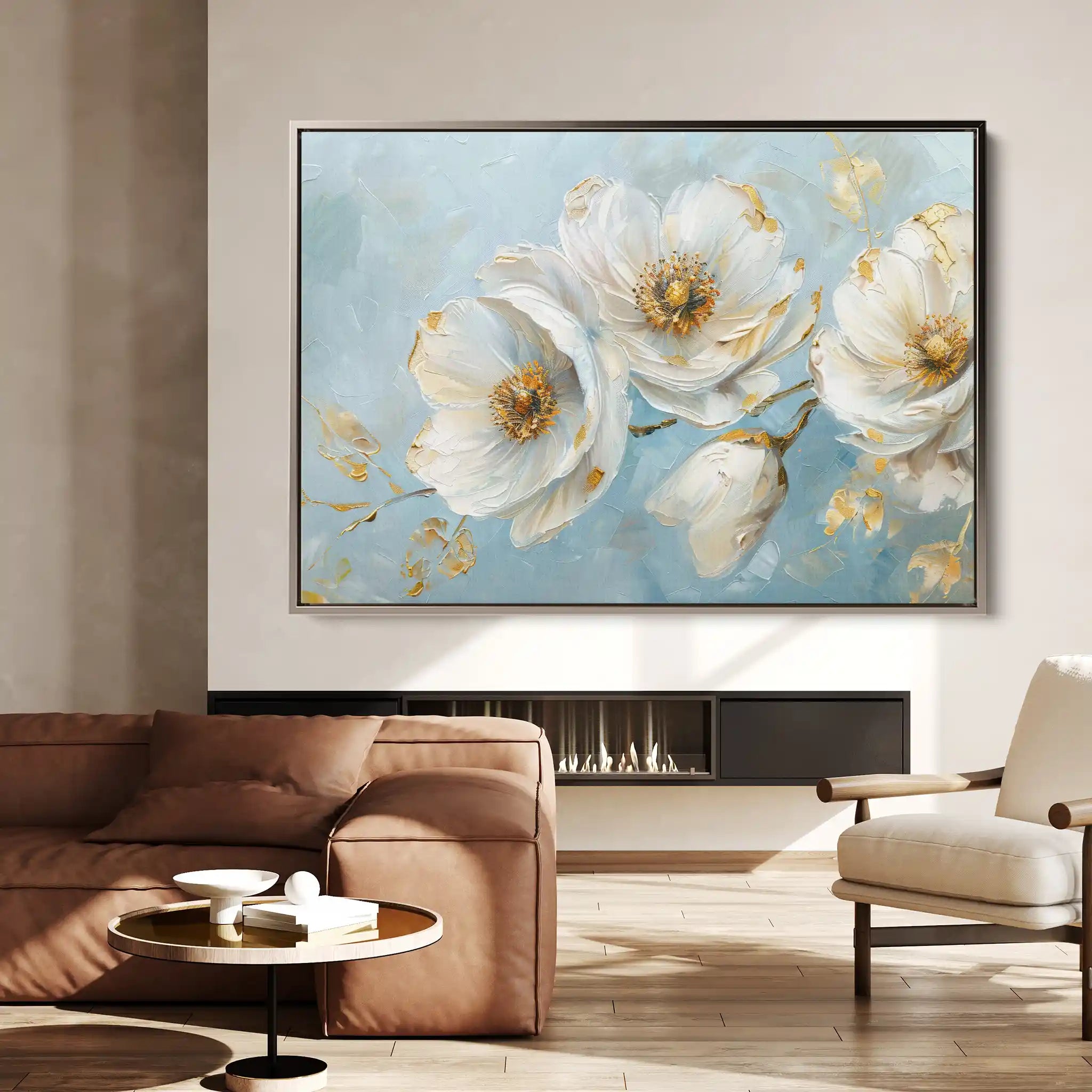 Floral Canvas Wall Art WAD487-F 90 x 60 cm / Stretched on hidden frame