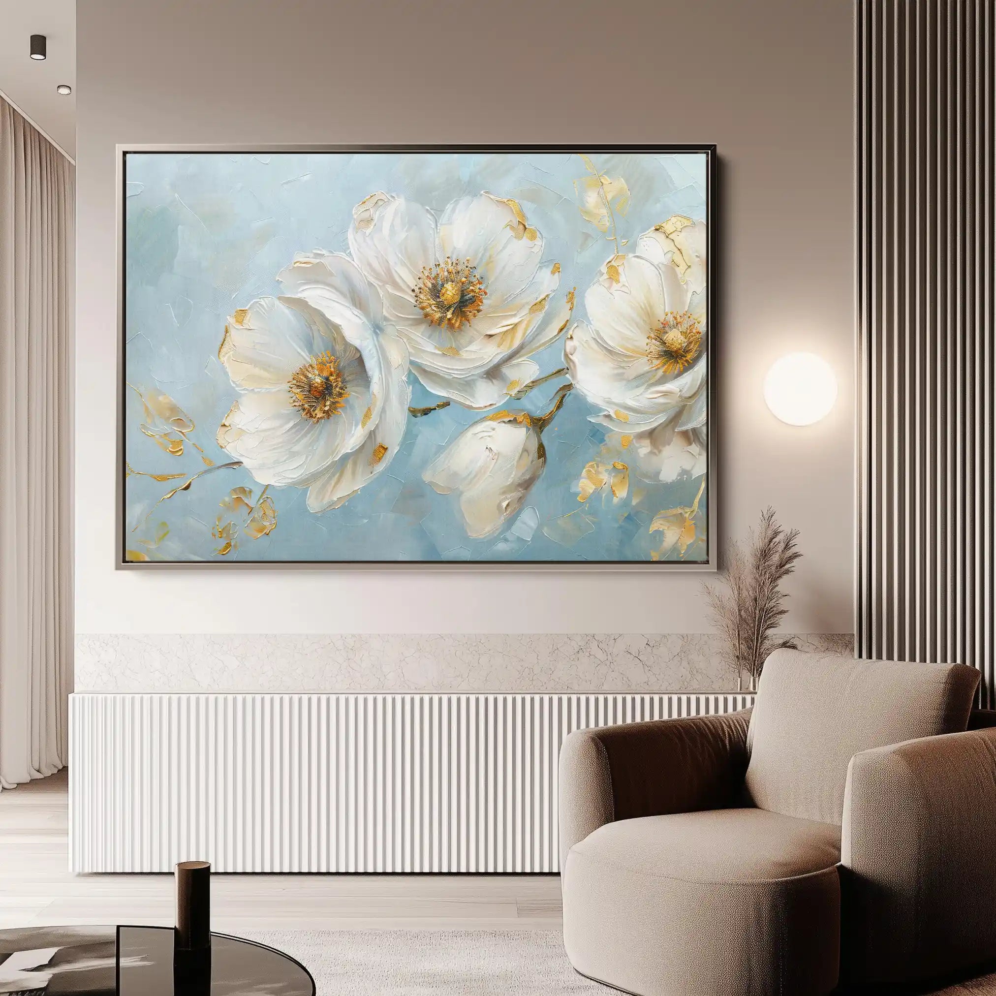 Floral Canvas Wall Art WAD487-F 90 x 60 cm / Stretched on hidden frame