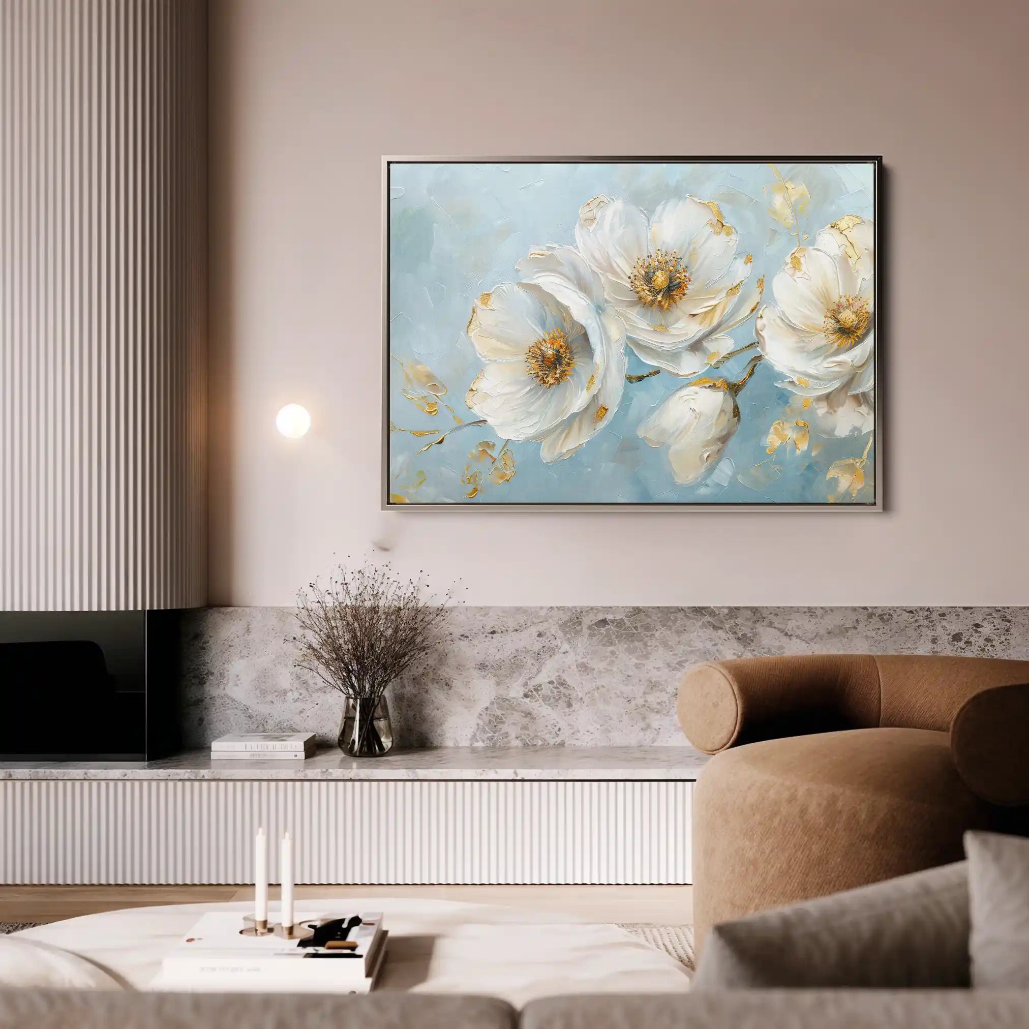 Floral Canvas Wall Art WAD487-F 90 x 60 cm / Stretched on hidden frame