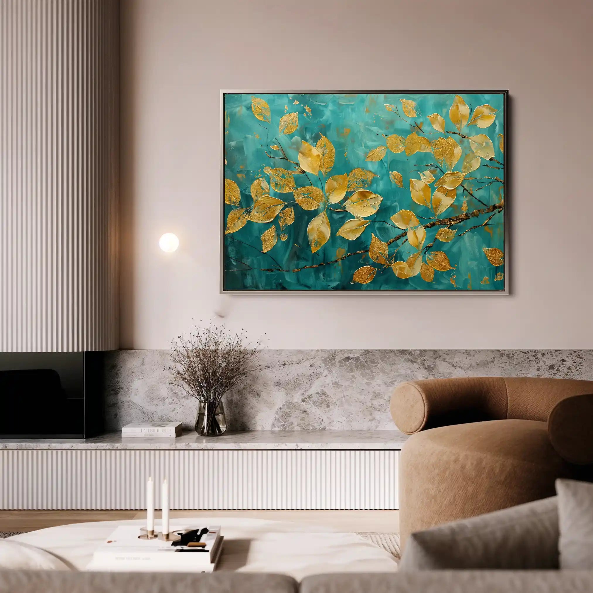 Floral Canvas Wall Art WAD488-F 90 x 60 cm / Stretched on hidden frame