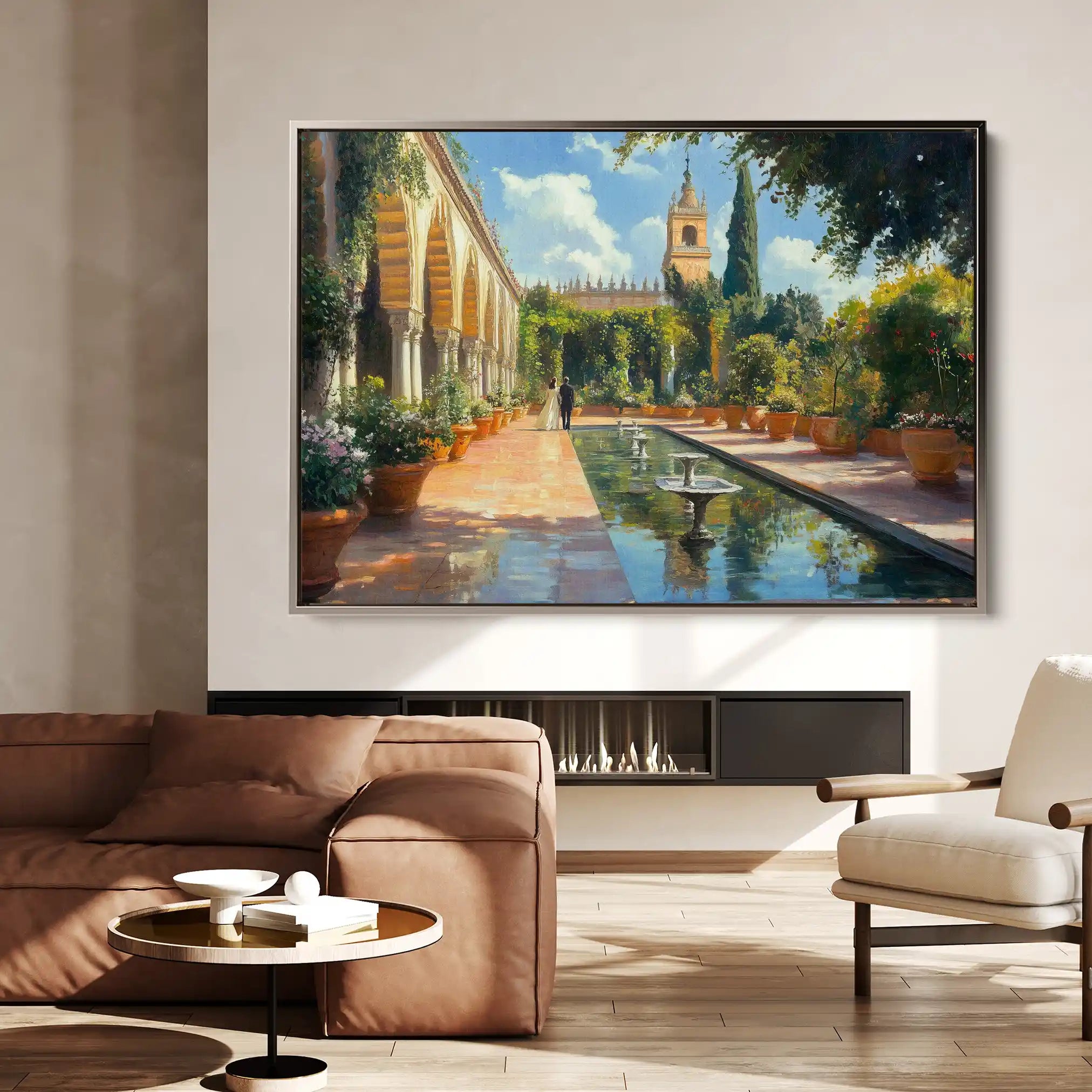 Landscape 488 Canvas Art 90 x 60 cm / Stretched on hidden frame