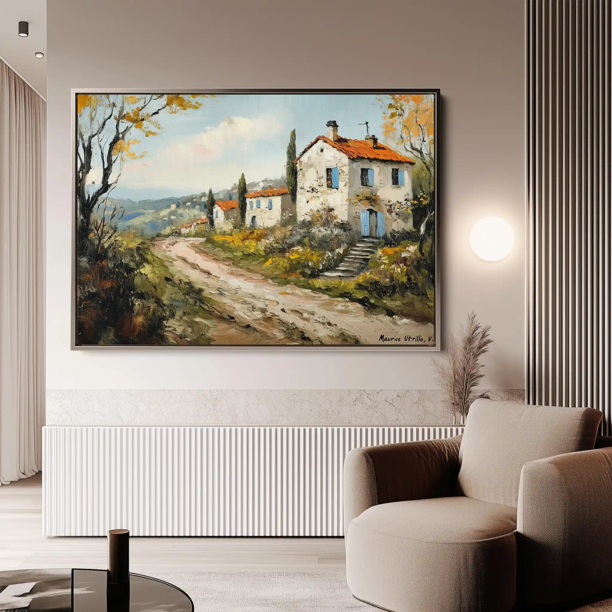 Landscape 490 Canvas Art 90 x 60 cm / Stretched on hidden frame