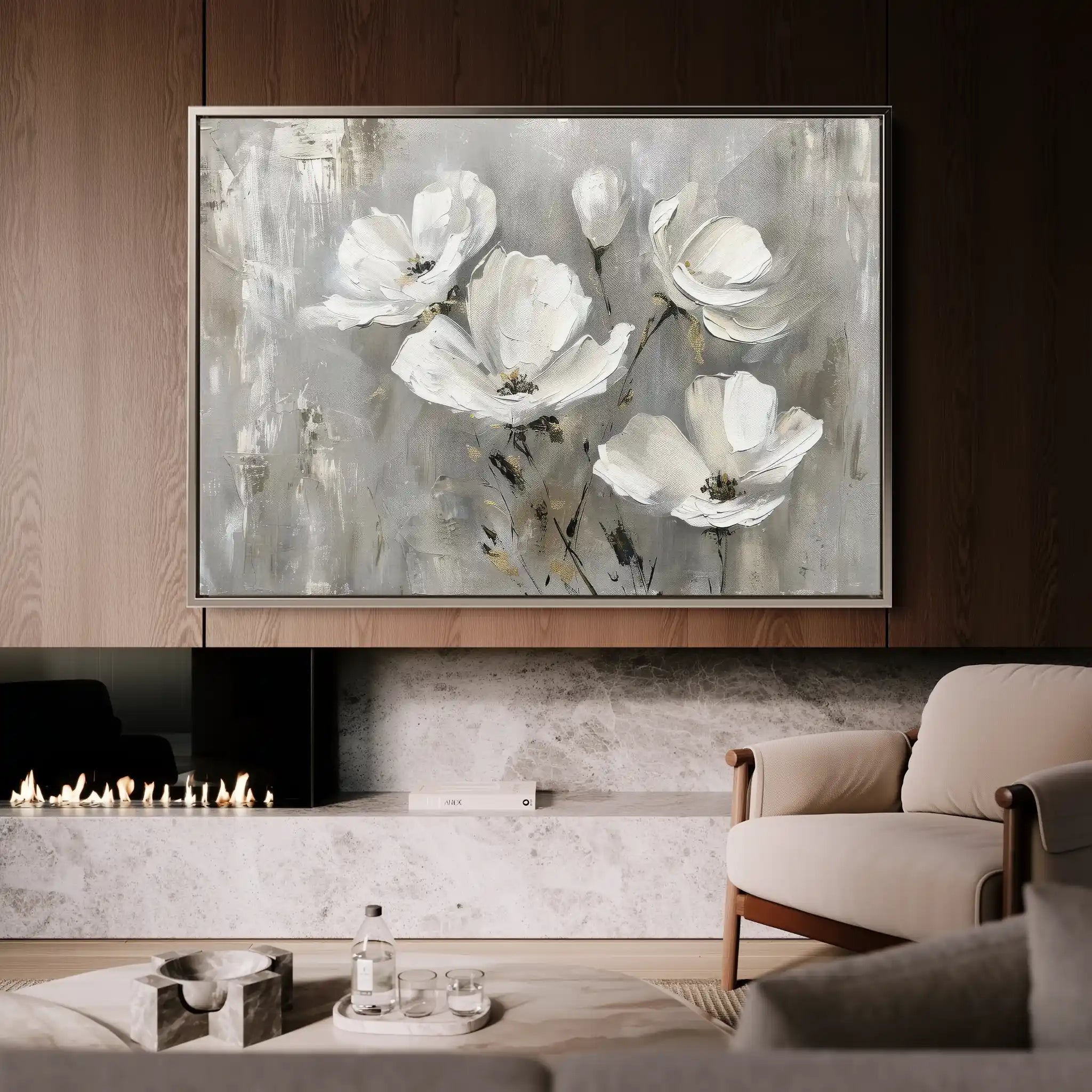 Floral Canvas Wall Art WAD492-F 90 x 60 cm / Stretched on hidden frame