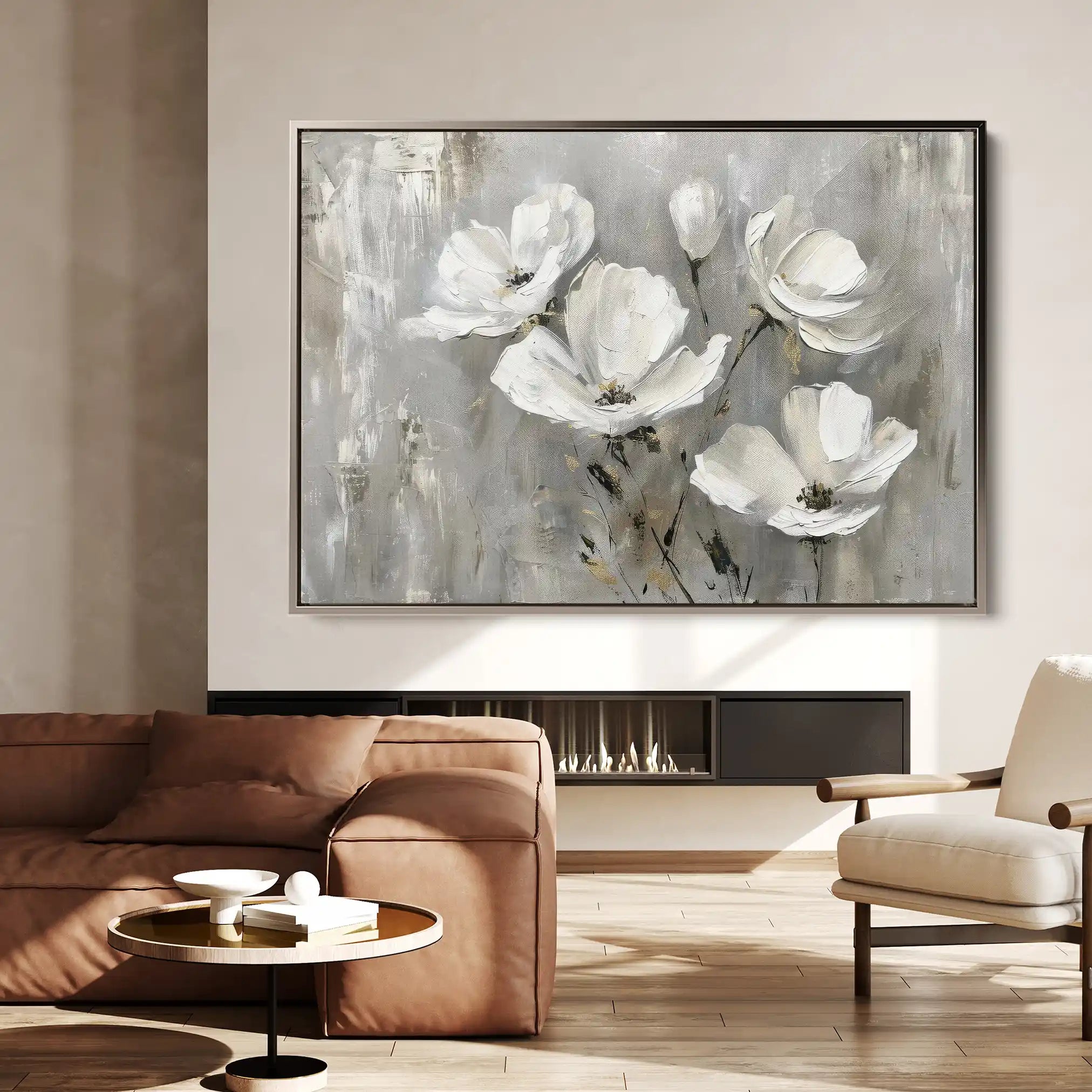 Floral Canvas Wall Art WAD492-F 90 x 60 cm / Stretched on hidden frame