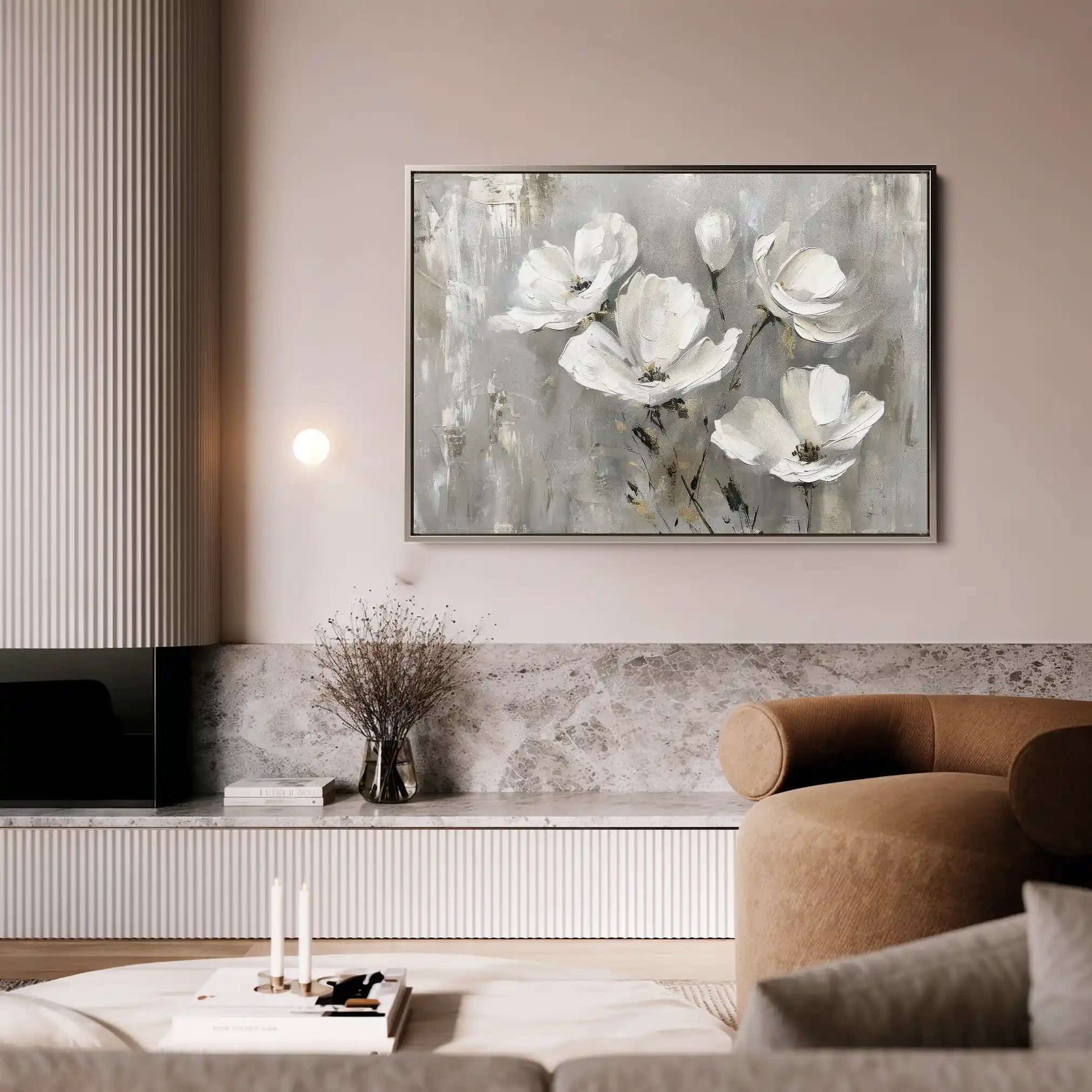 Floral Canvas Wall Art WAD492-F 90 x 60 cm / Stretched on hidden frame