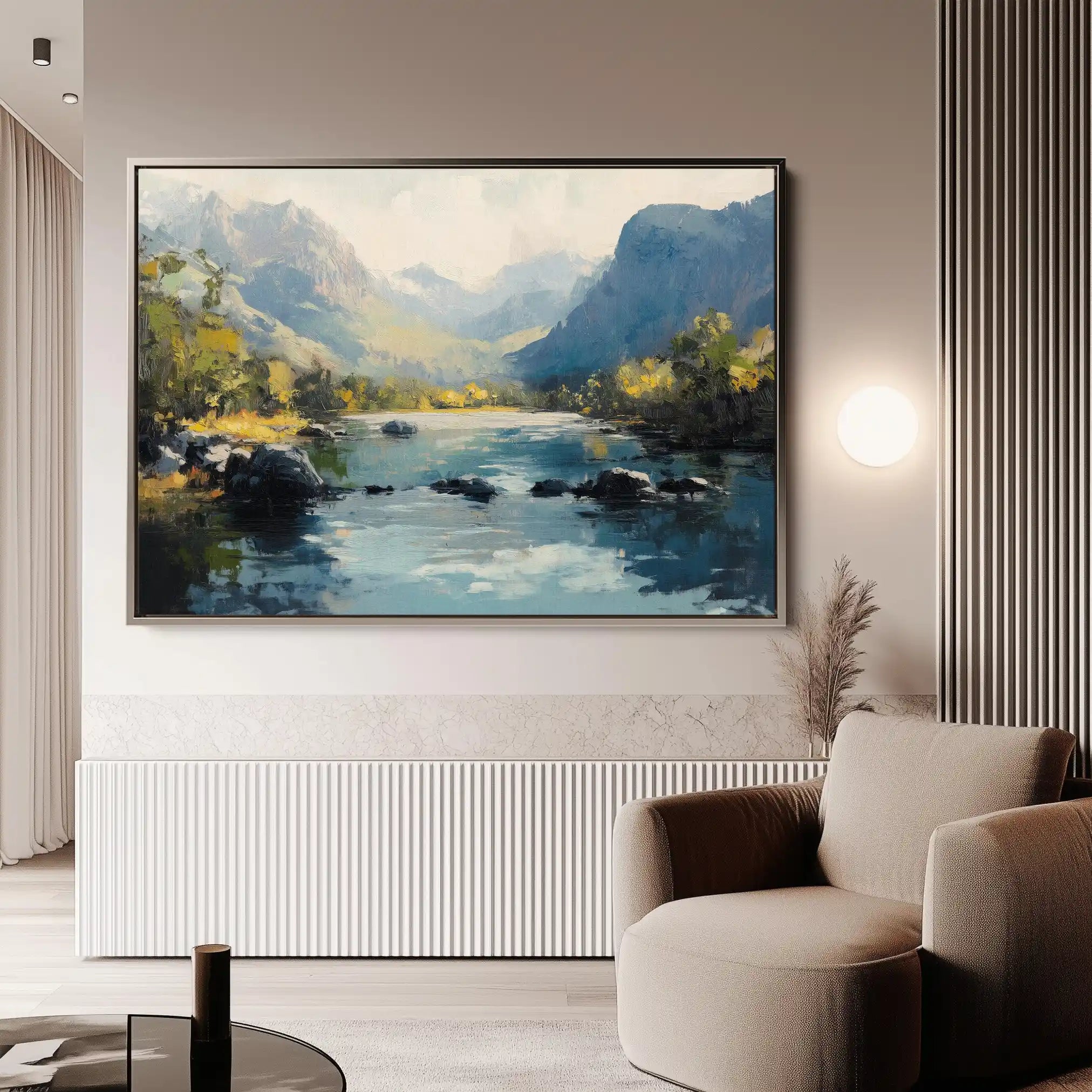 Landscape 492 Canvas Art 90 x 60 cm / Stretched on hidden frame