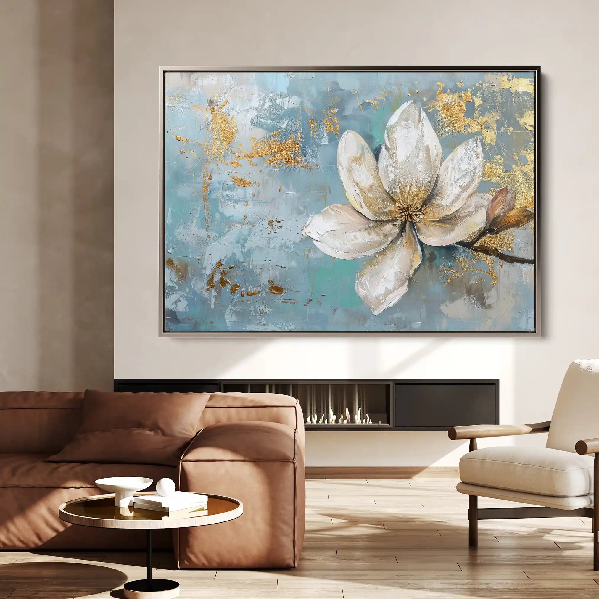 Floral Canvas Wall Art WAD494-F 90 x 60 cm / Stretched on hidden frame