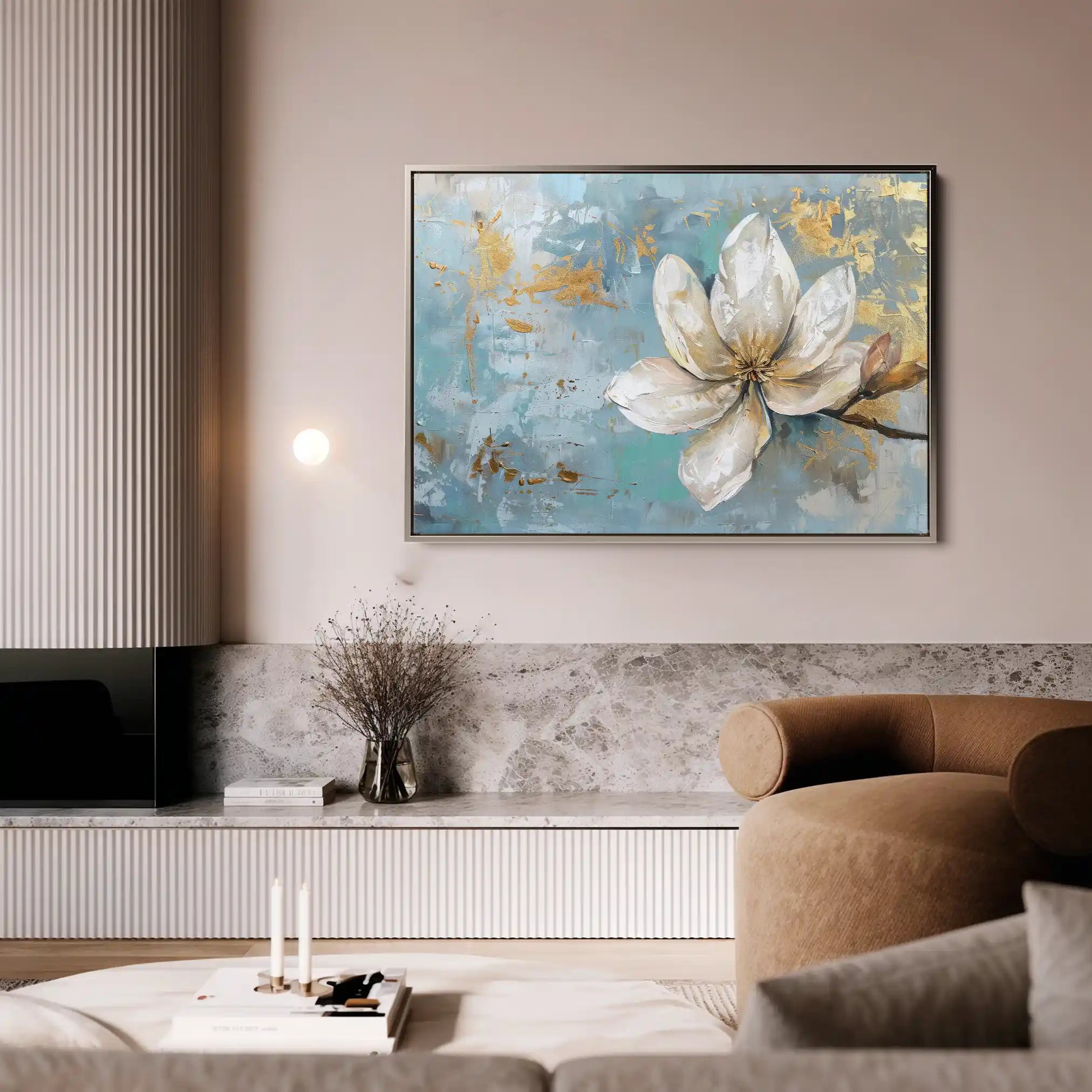 Floral Canvas Wall Art WAD494-F 90 x 60 cm / Stretched on hidden frame