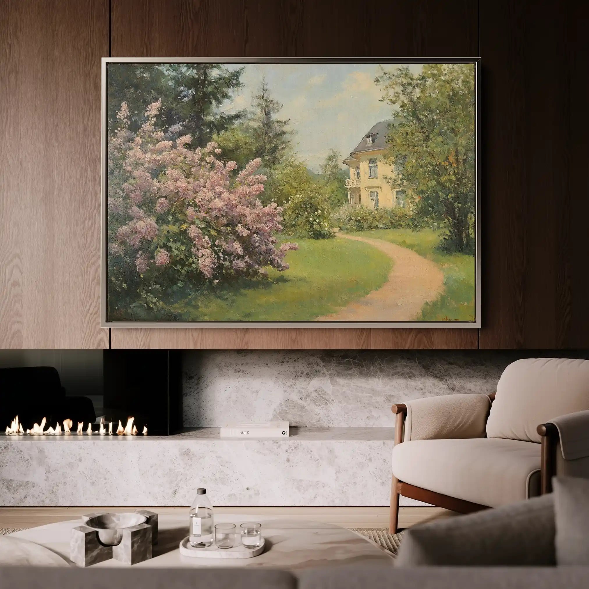 Landscape 495 Canvas Art 90 x 60 cm / Stretched on hidden frame