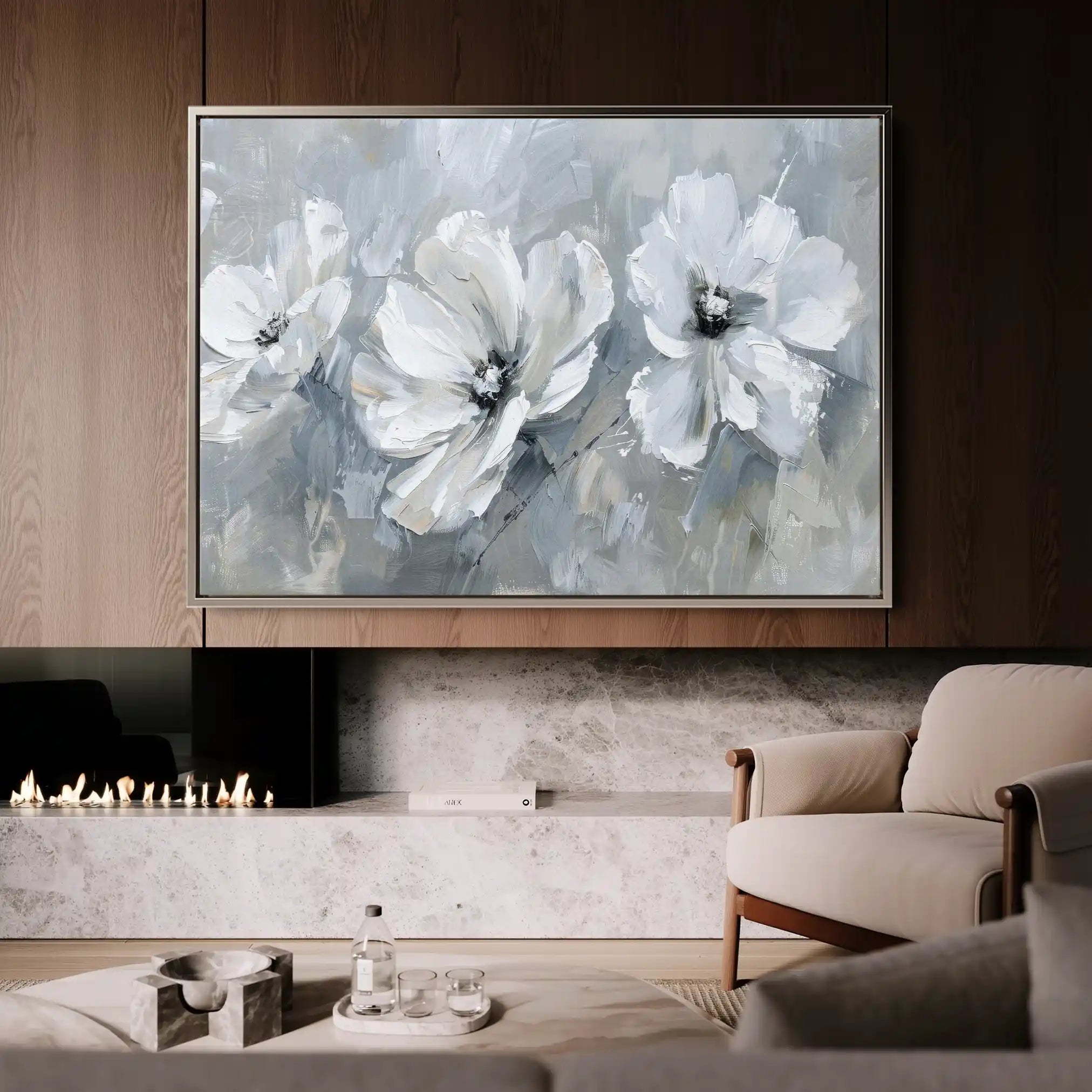 Floral Canvas Wall Art WAD496-F 90 x 60 cm / Stretched on hidden frame