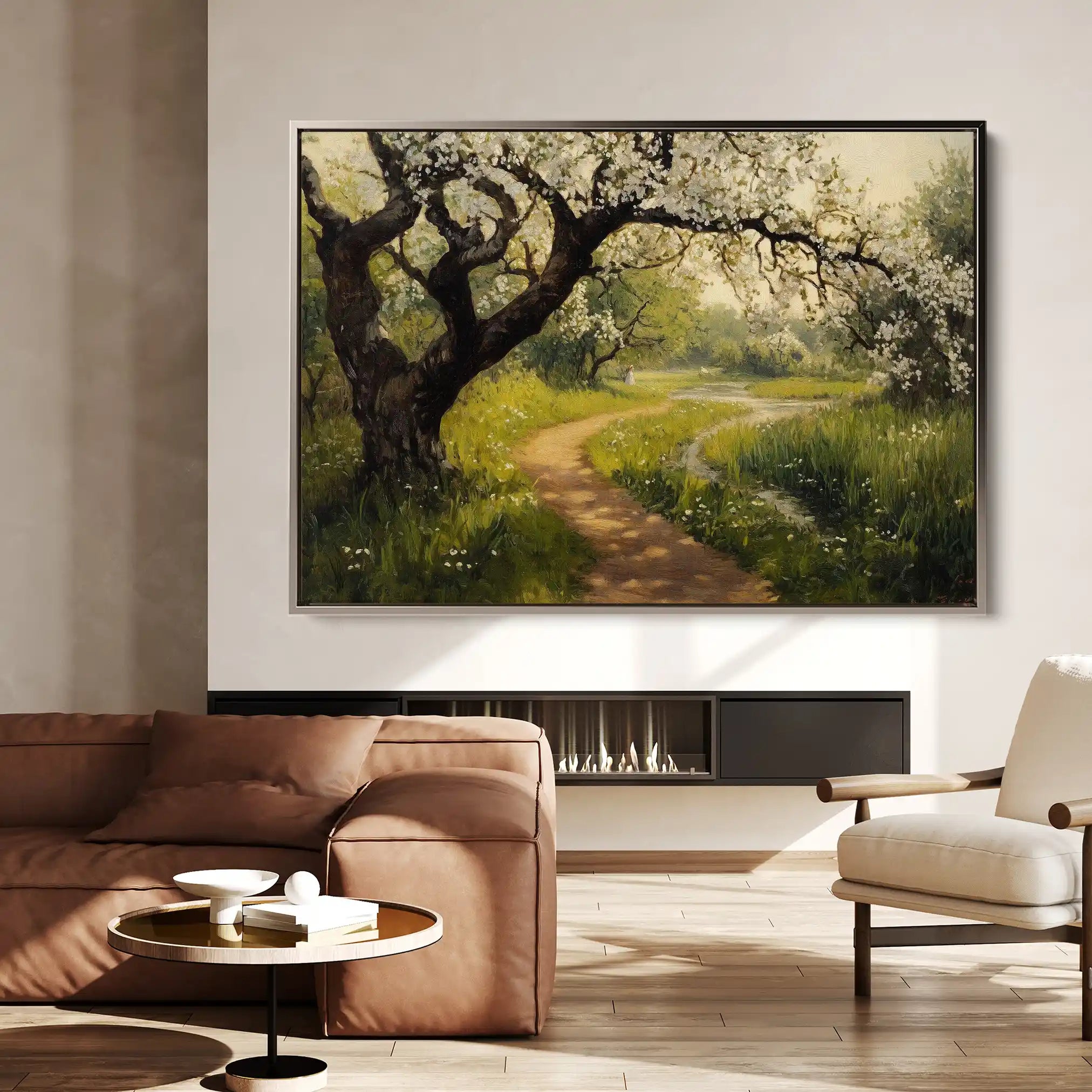 Landscape 496 Canvas Art 90 x 60 cm / Stretched on hidden frame