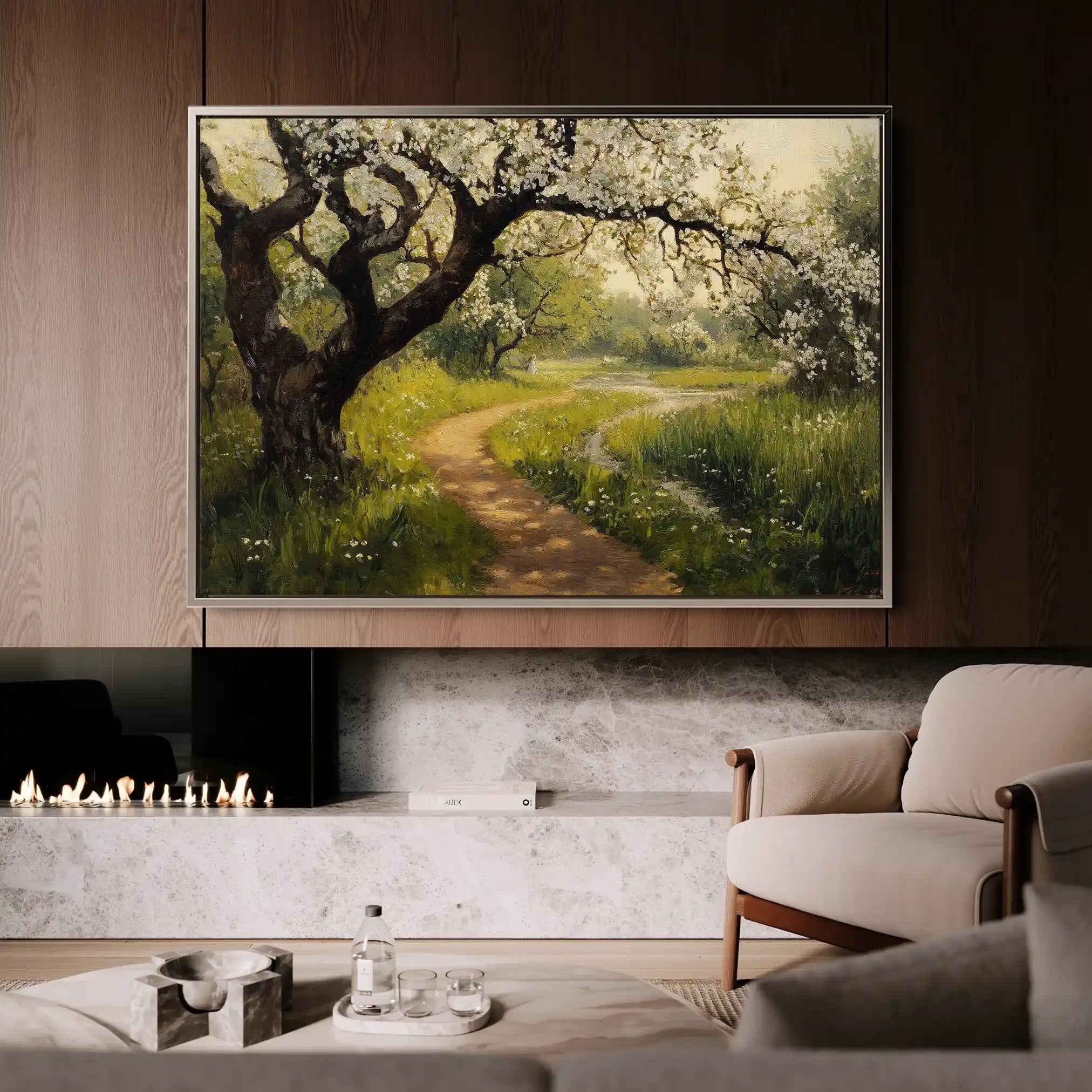 Landscape 496 Canvas Art 90 x 60 cm / Stretched on hidden frame