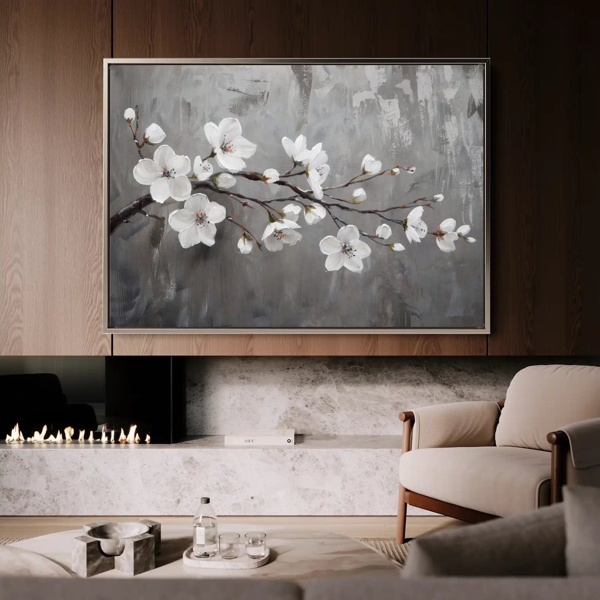 Floral Canvas Wall Art WAD497-F 90 x 60 cm / Stretched on hidden frame