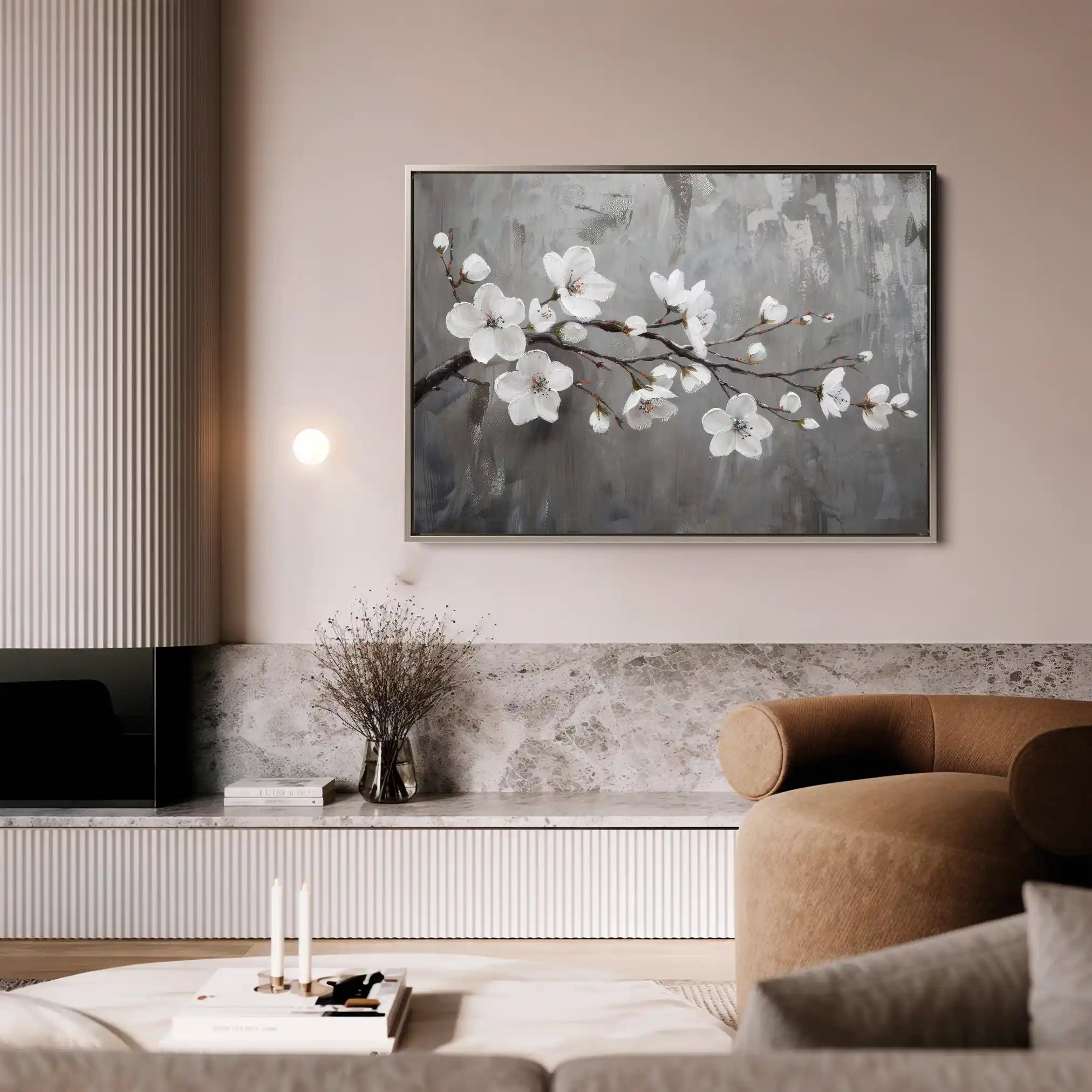 Floral Canvas Wall Art WAD497-F 90 x 60 cm / Stretched on hidden frame