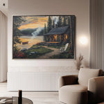 Landscape 498 Canvas Art 90 x 60 cm / Stretched on hidden frame