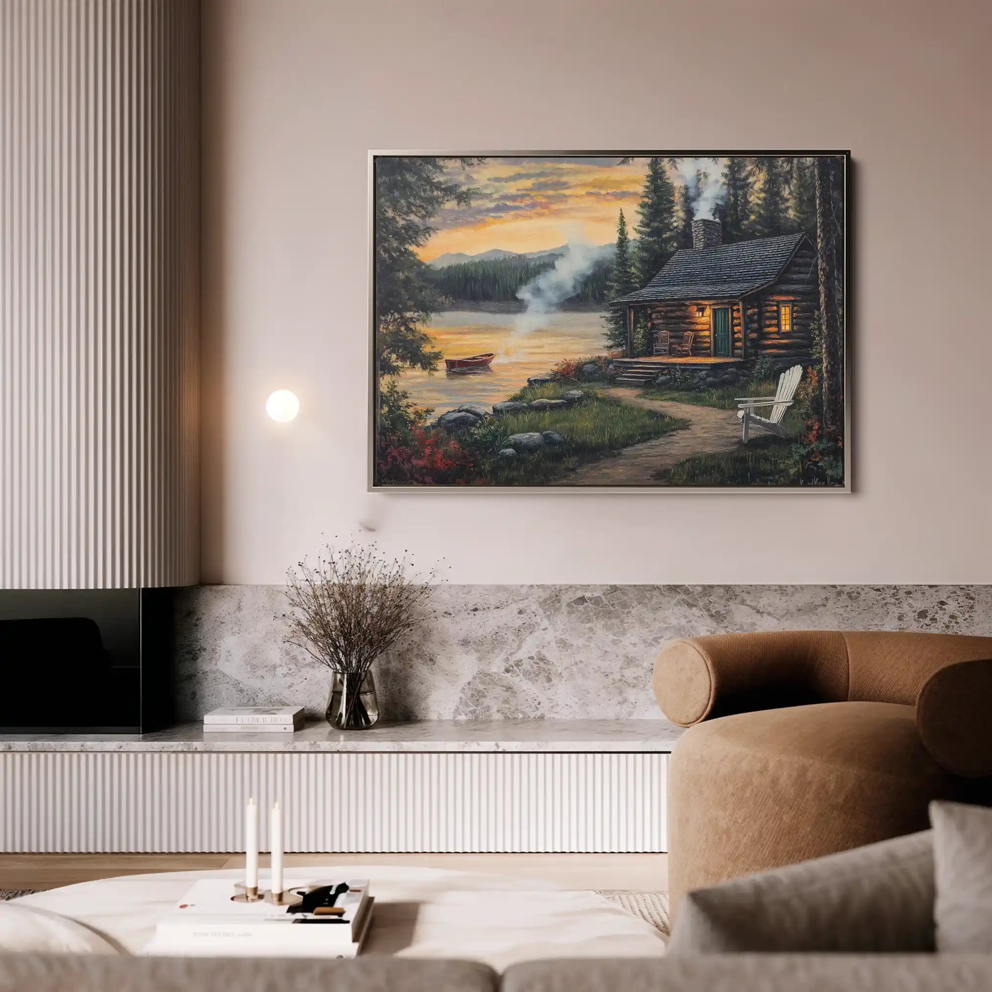 Landscape 498 Canvas Art 90 x 60 cm / Stretched on hidden frame