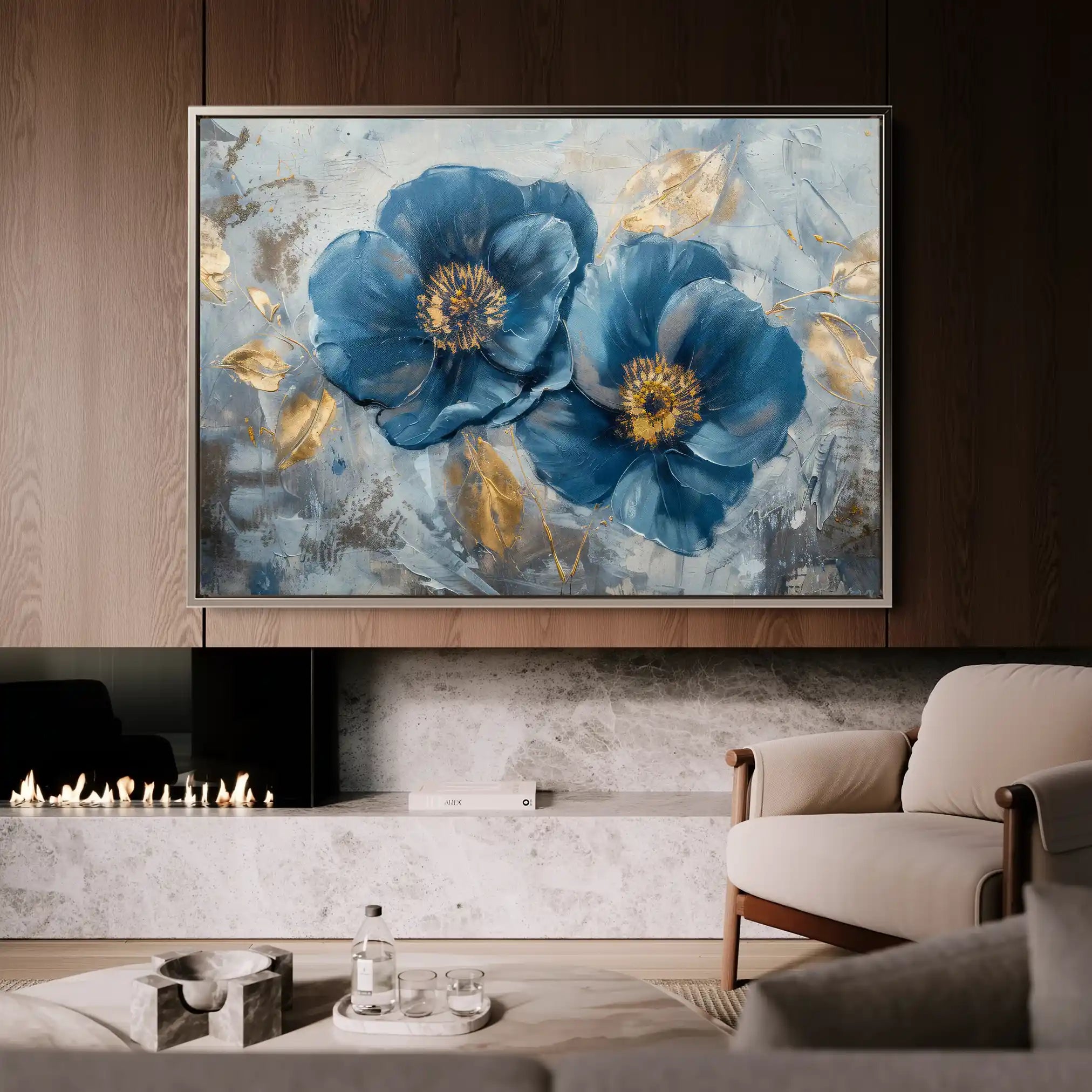 Floral Canvas Wall Art WAD500-F 90 x 60 cm / Stretched on hidden frame