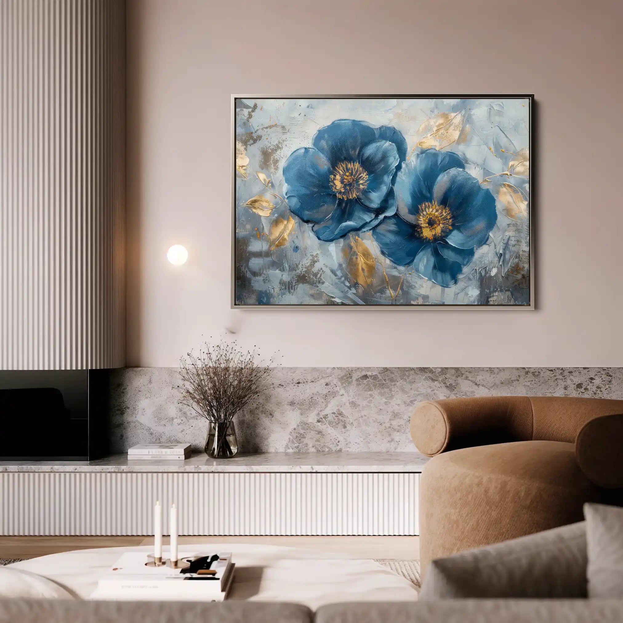 Floral Canvas Wall Art WAD500-F 90 x 60 cm / Stretched on hidden frame
