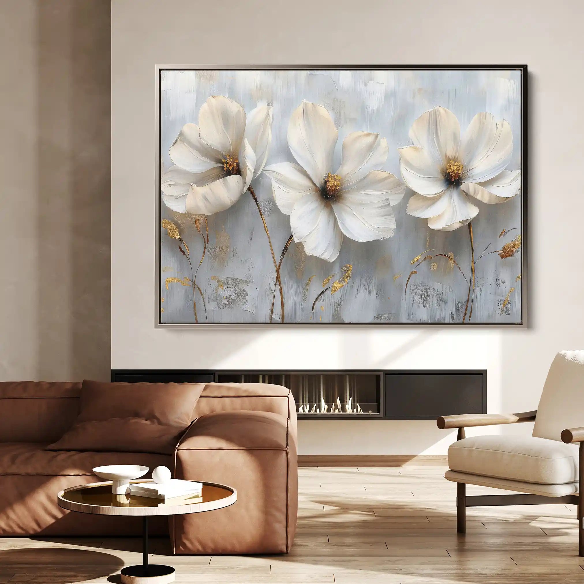 Floral Canvas Wall Art WAD503-F 90 x 60 cm / Stretched on hidden frame