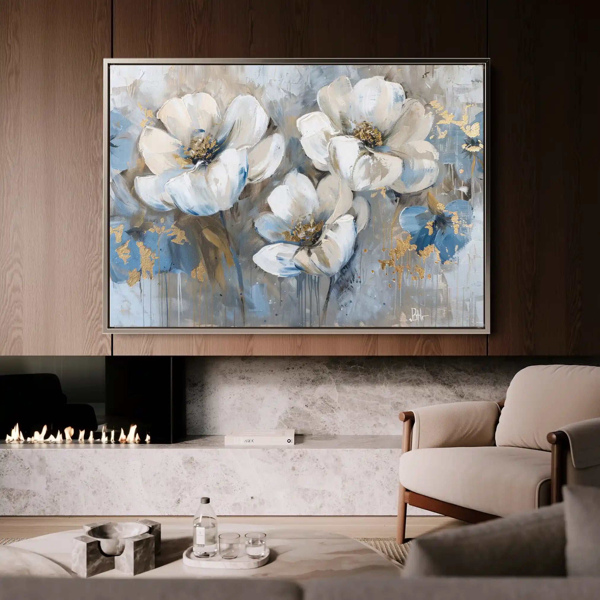 Floral Canvas Wall Art WAD505-F 90 x 60 cm / Stretched on hidden frame
