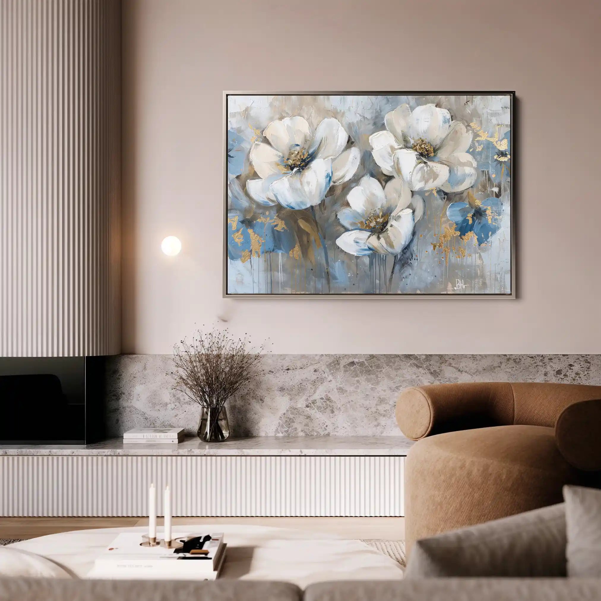 Floral Canvas Wall Art WAD505-F 90 x 60 cm / Stretched on hidden frame