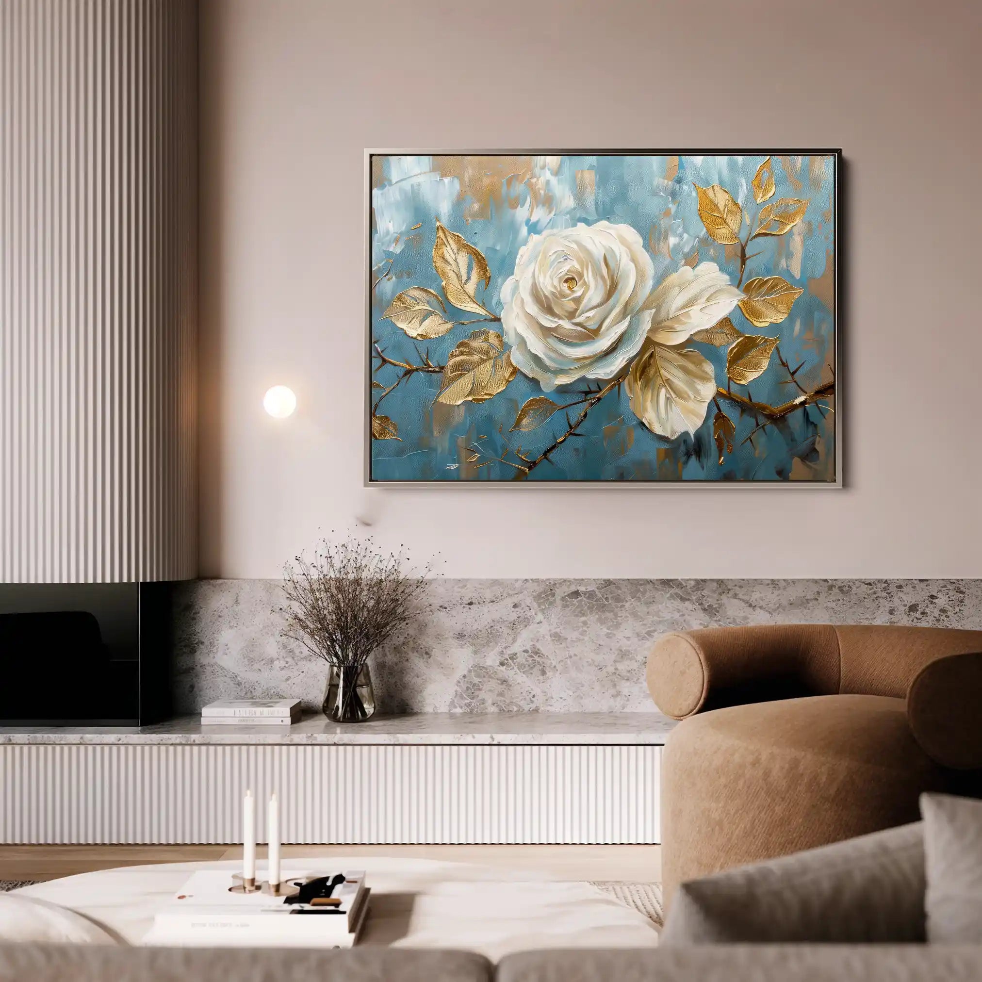 Floral Canvas Wall Art WAD507-F 90 x 60 cm / Stretched on hidden frame