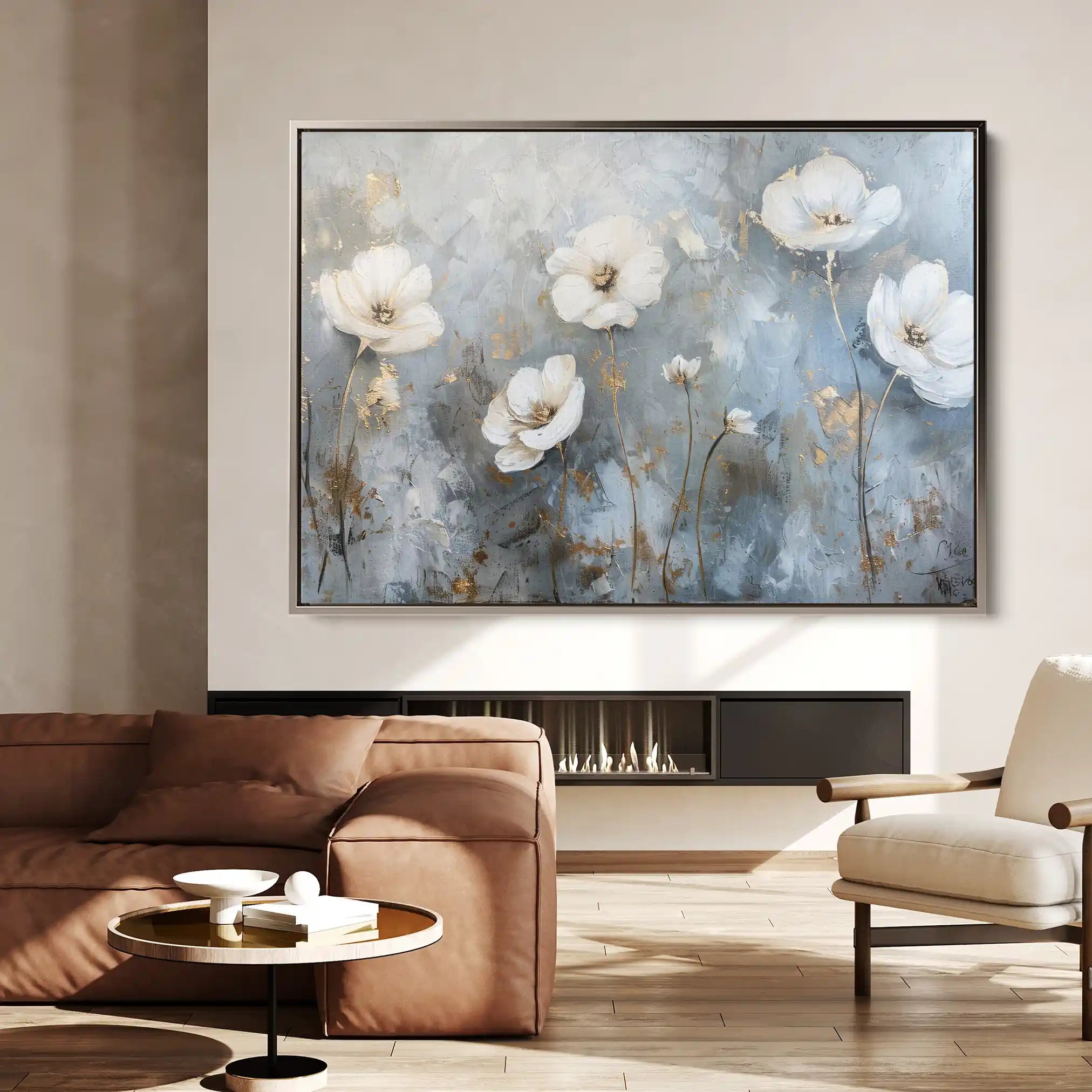 Floral Canvas Wall Art WAD509-F 90 x 60 cm / Stretched on hidden frame