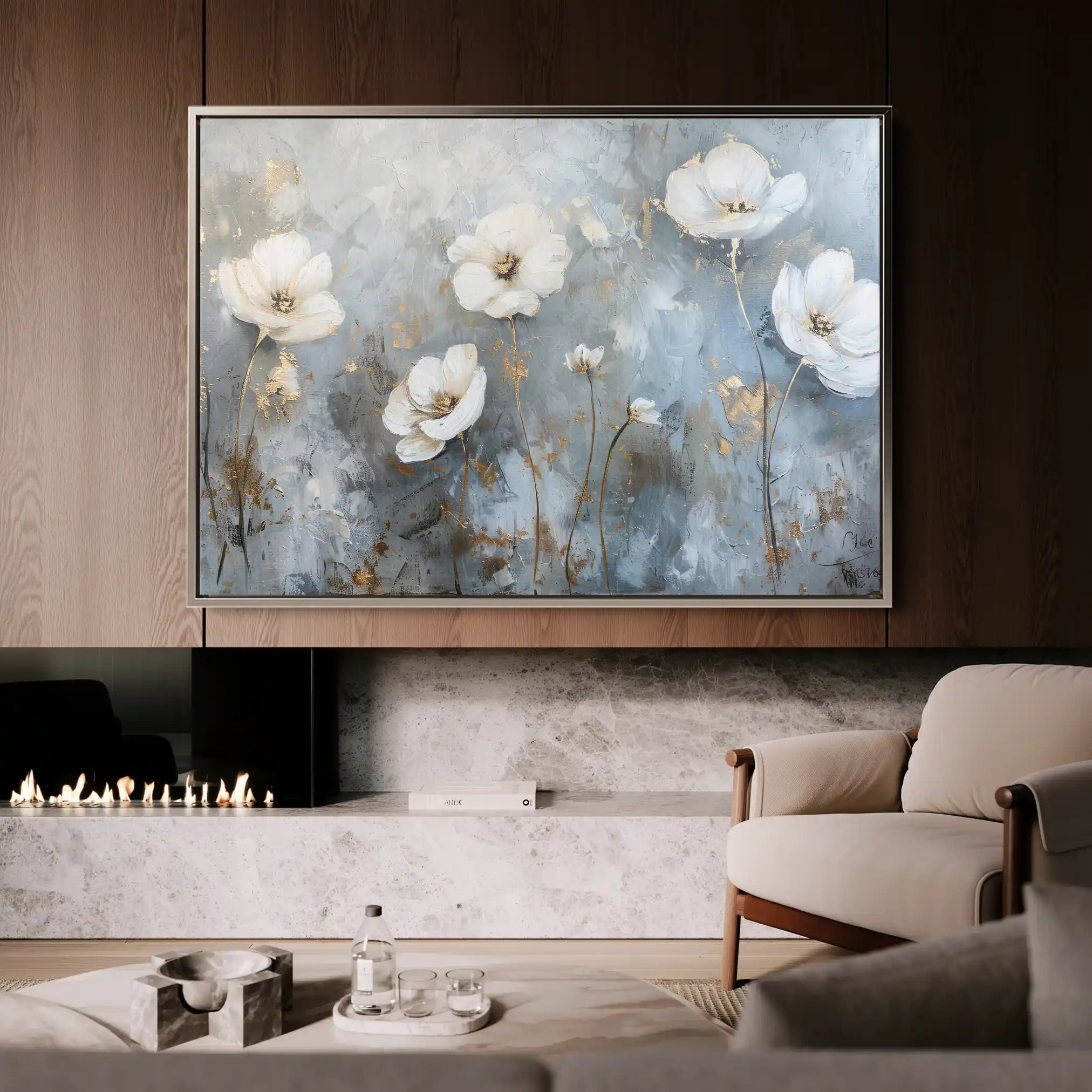 Floral Canvas Wall Art WAD509-F 90 x 60 cm / Stretched on hidden frame