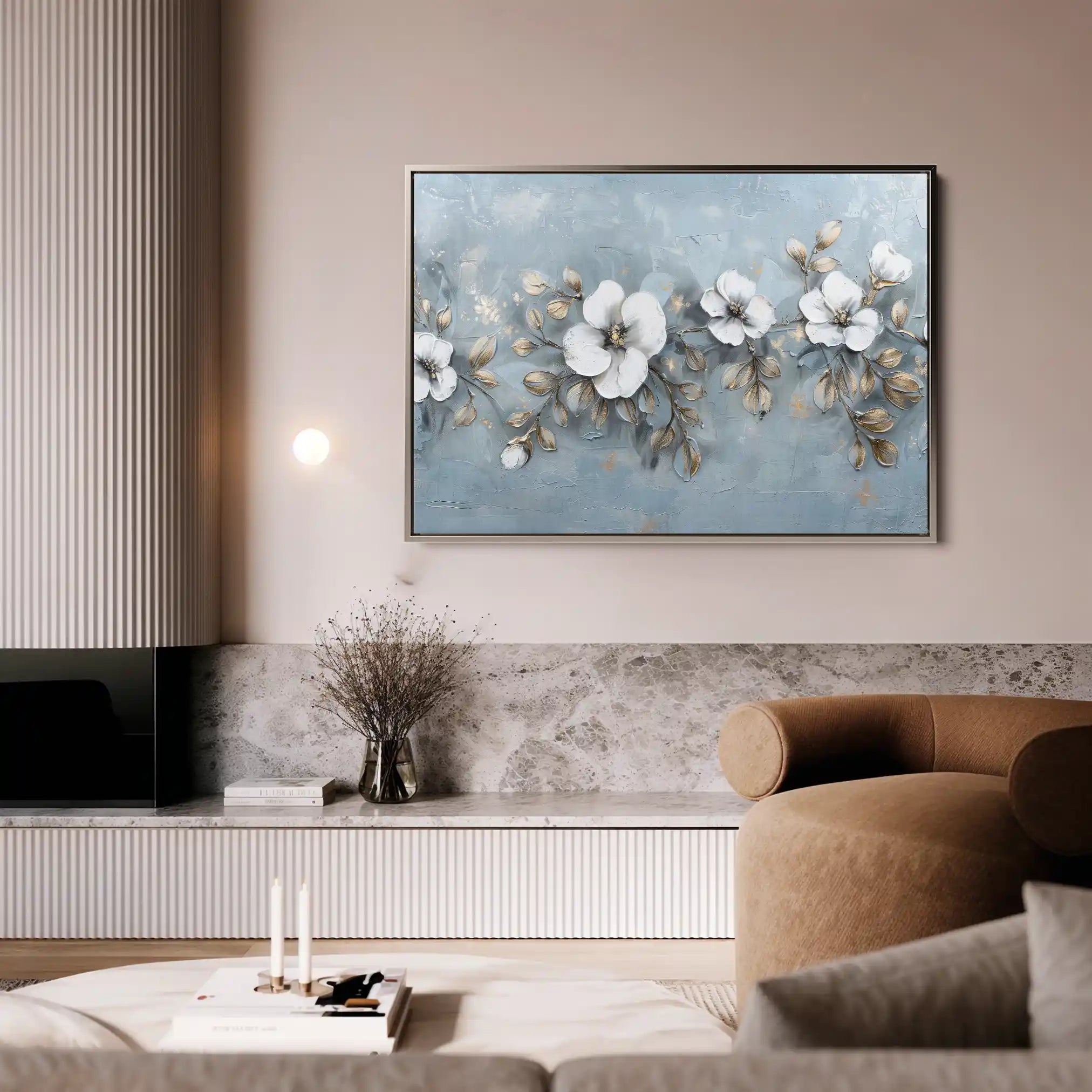 Floral Canvas Wall Art WAD510-F 90 x 60 cm / Stretched on hidden frame