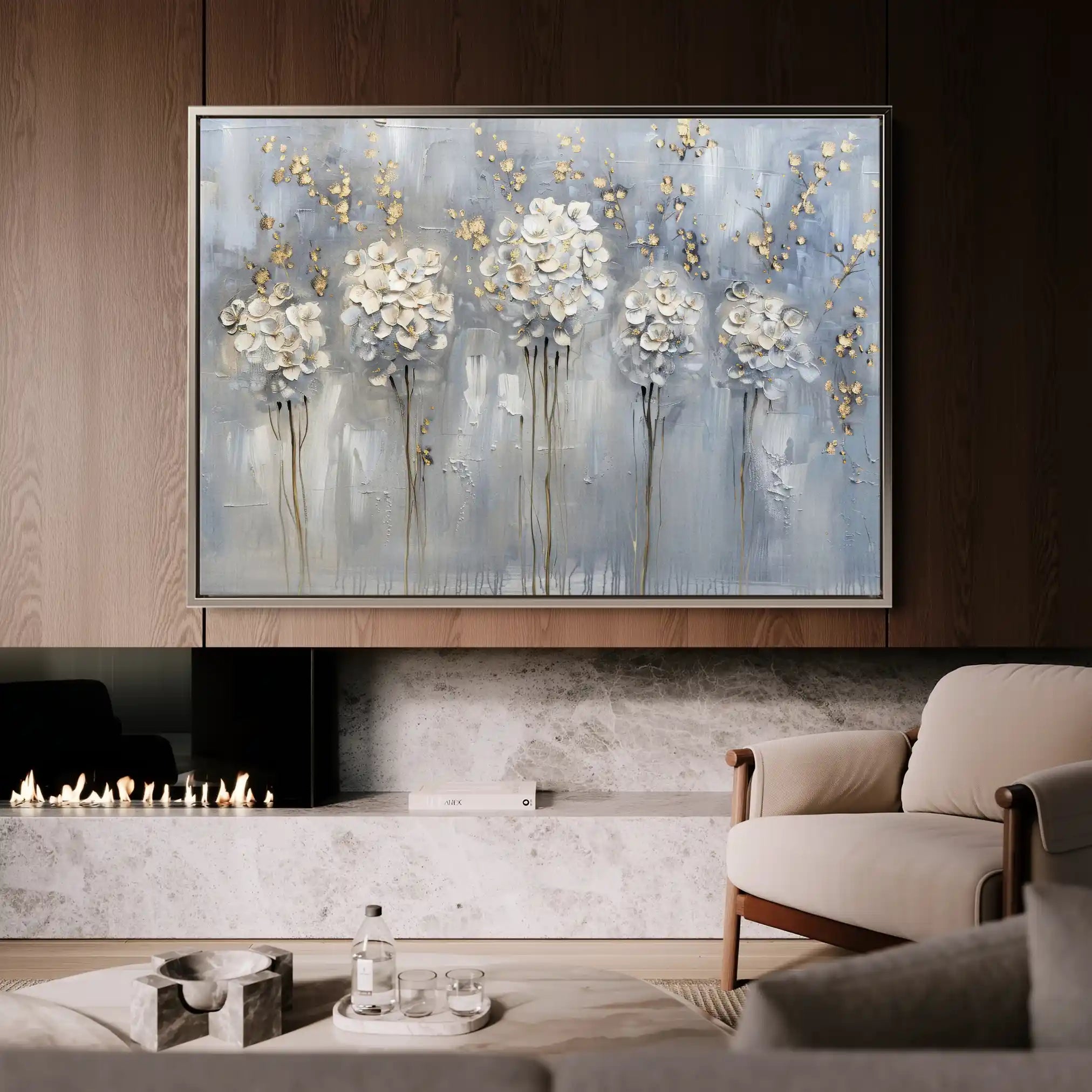 Floral Canvas Wall Art WAD511-F 90 x 60 cm / Stretched on hidden frame