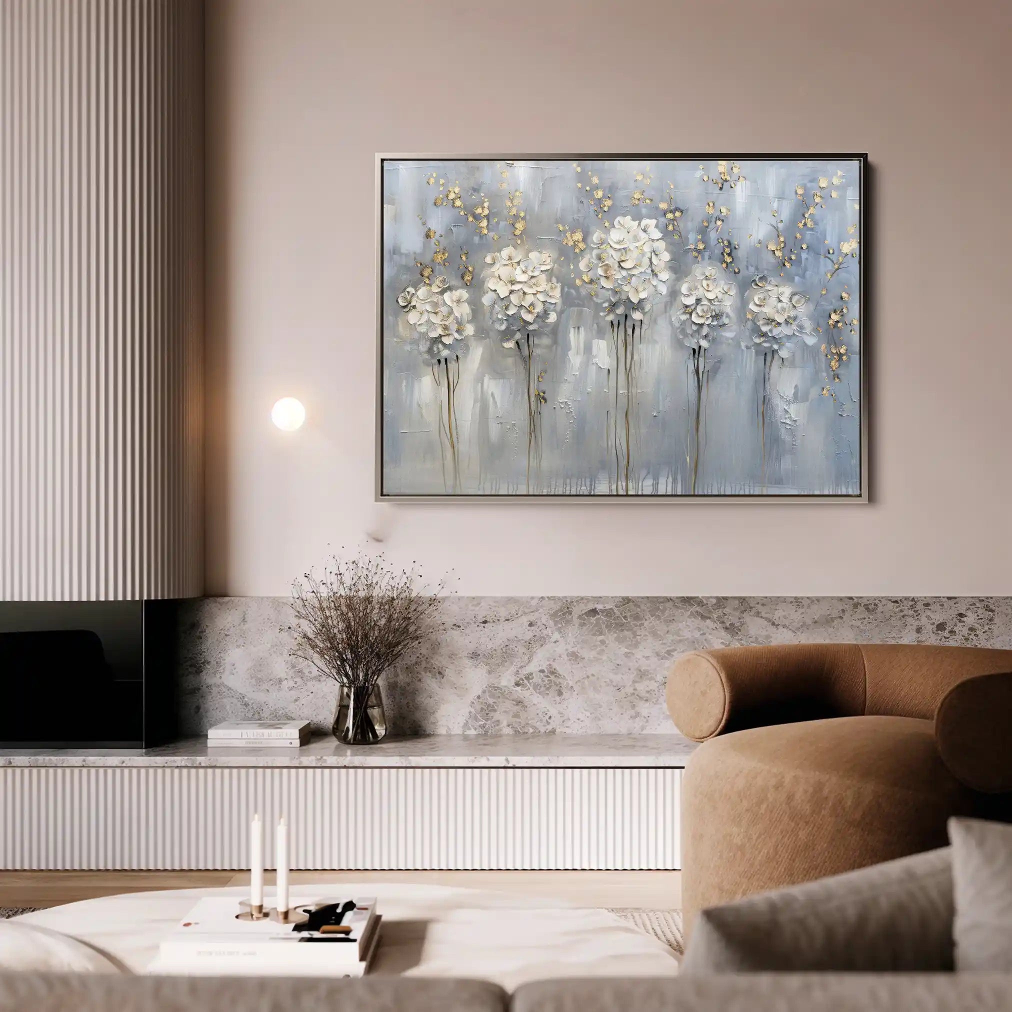 Floral Canvas Wall Art WAD511-F 90 x 60 cm / Stretched on hidden frame