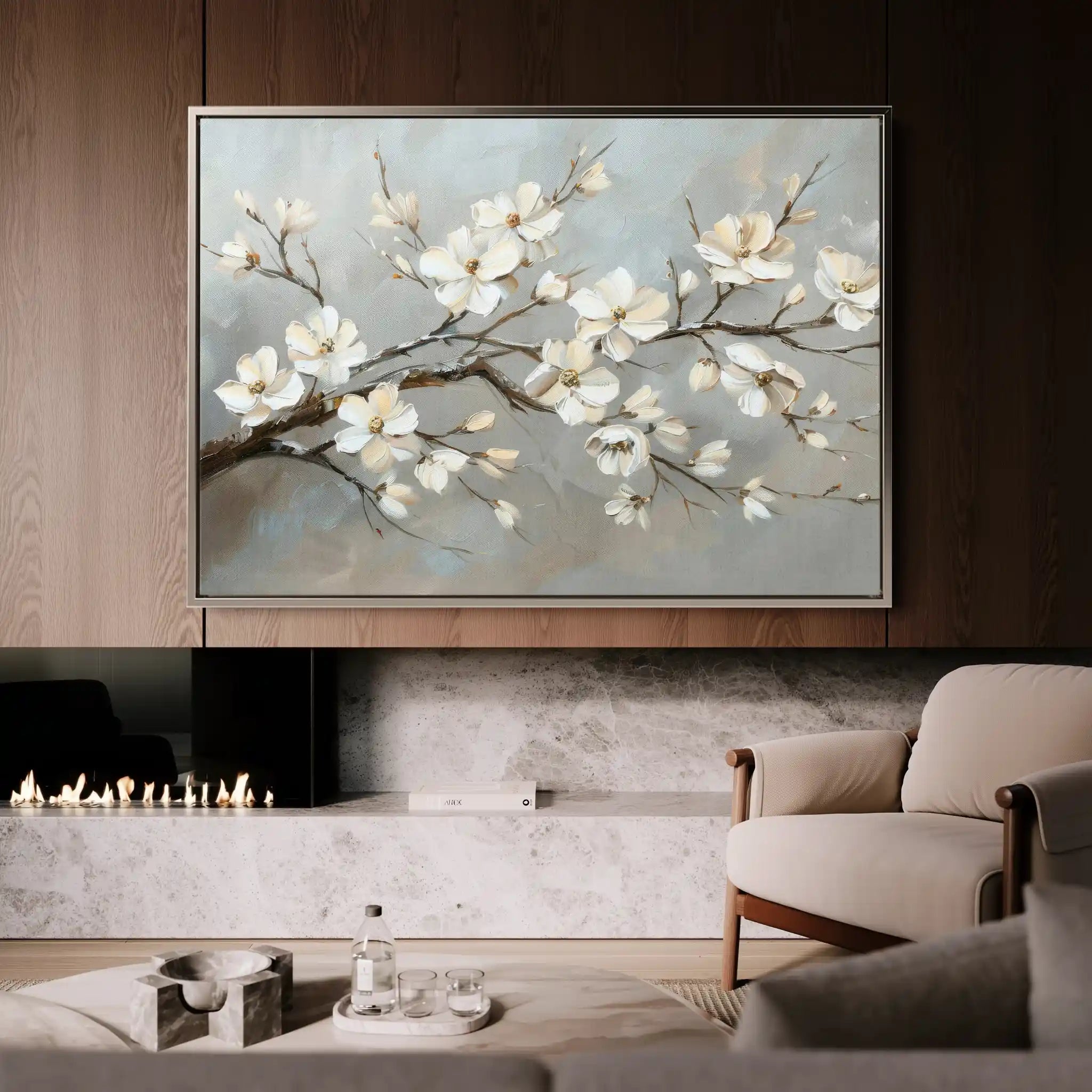 Floral Canvas Wall Art WAD513-F 90 x 60 cm / Stretched on hidden frame