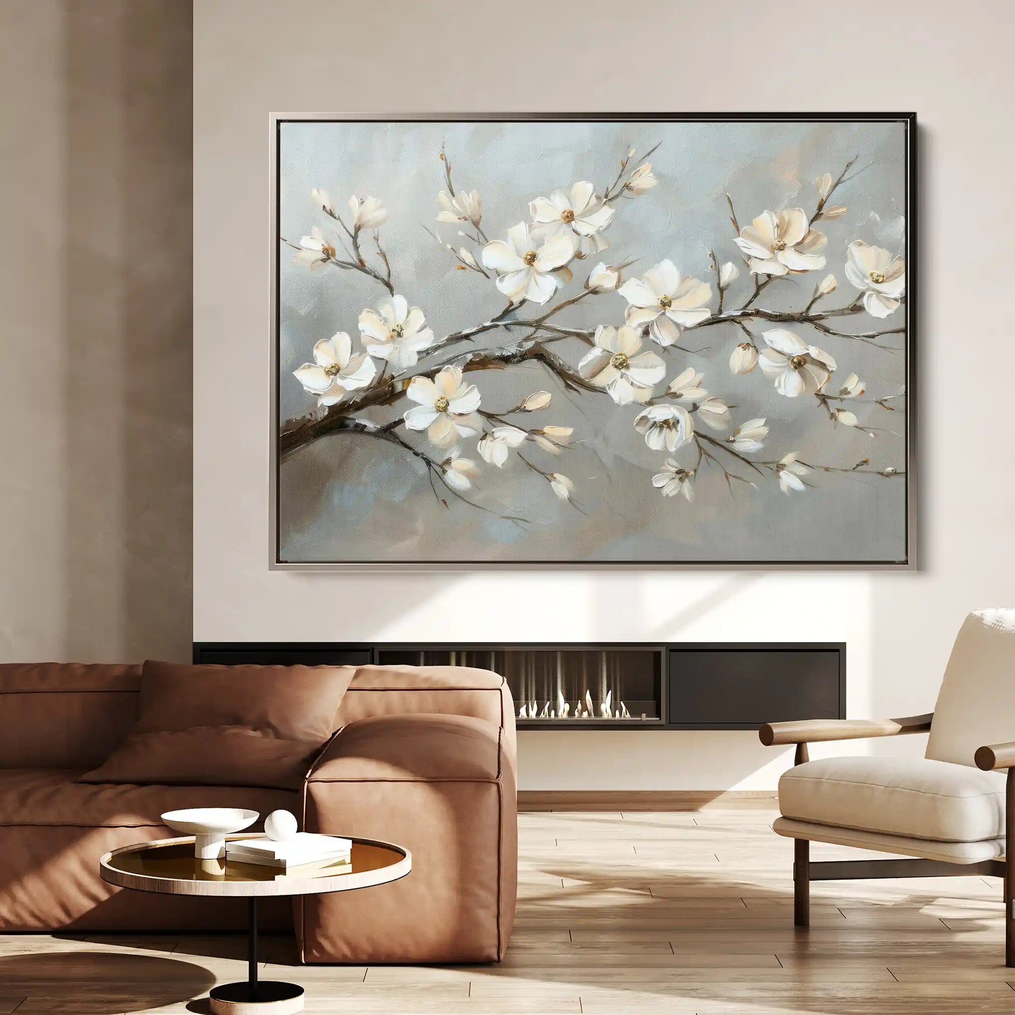 Floral Canvas Wall Art WAD513-F 90 x 60 cm / Stretched on hidden frame