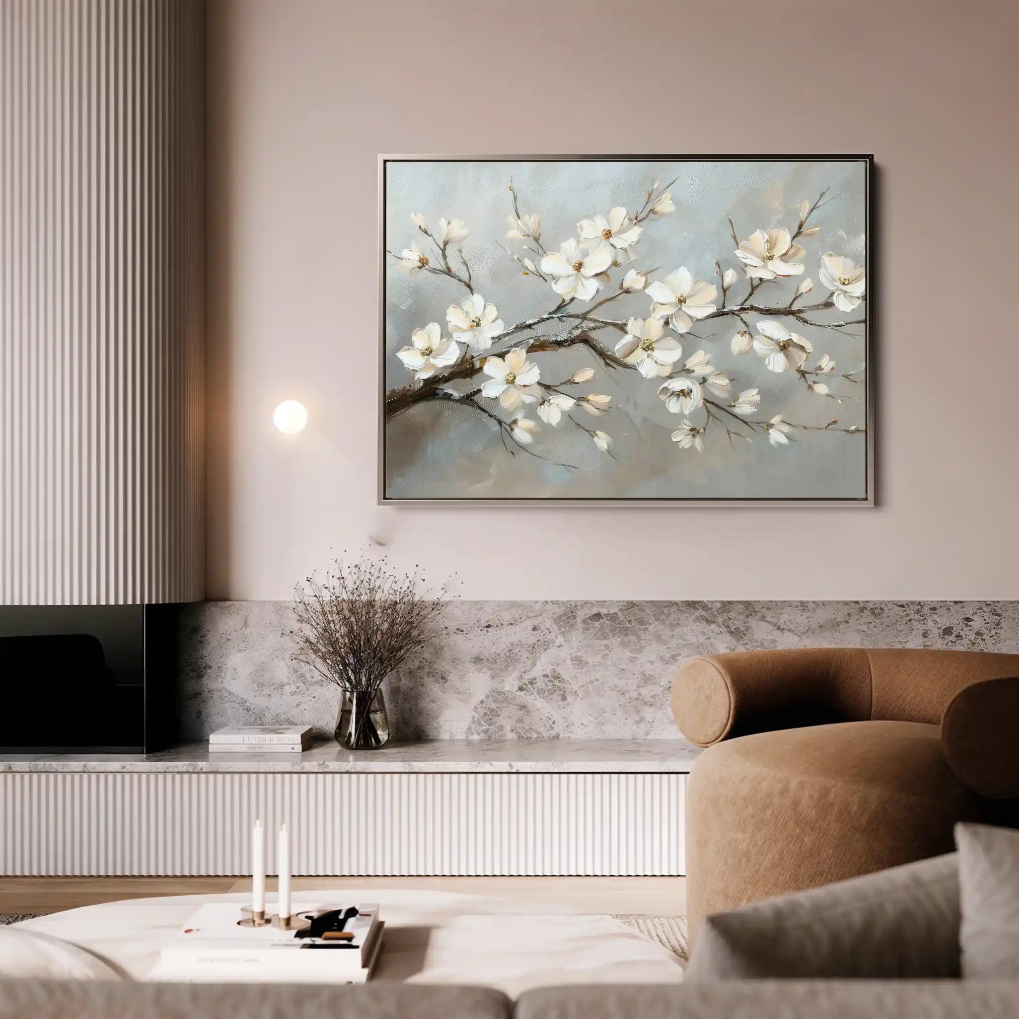 Floral Canvas Wall Art WAD513-F 90 x 60 cm / Stretched on hidden frame