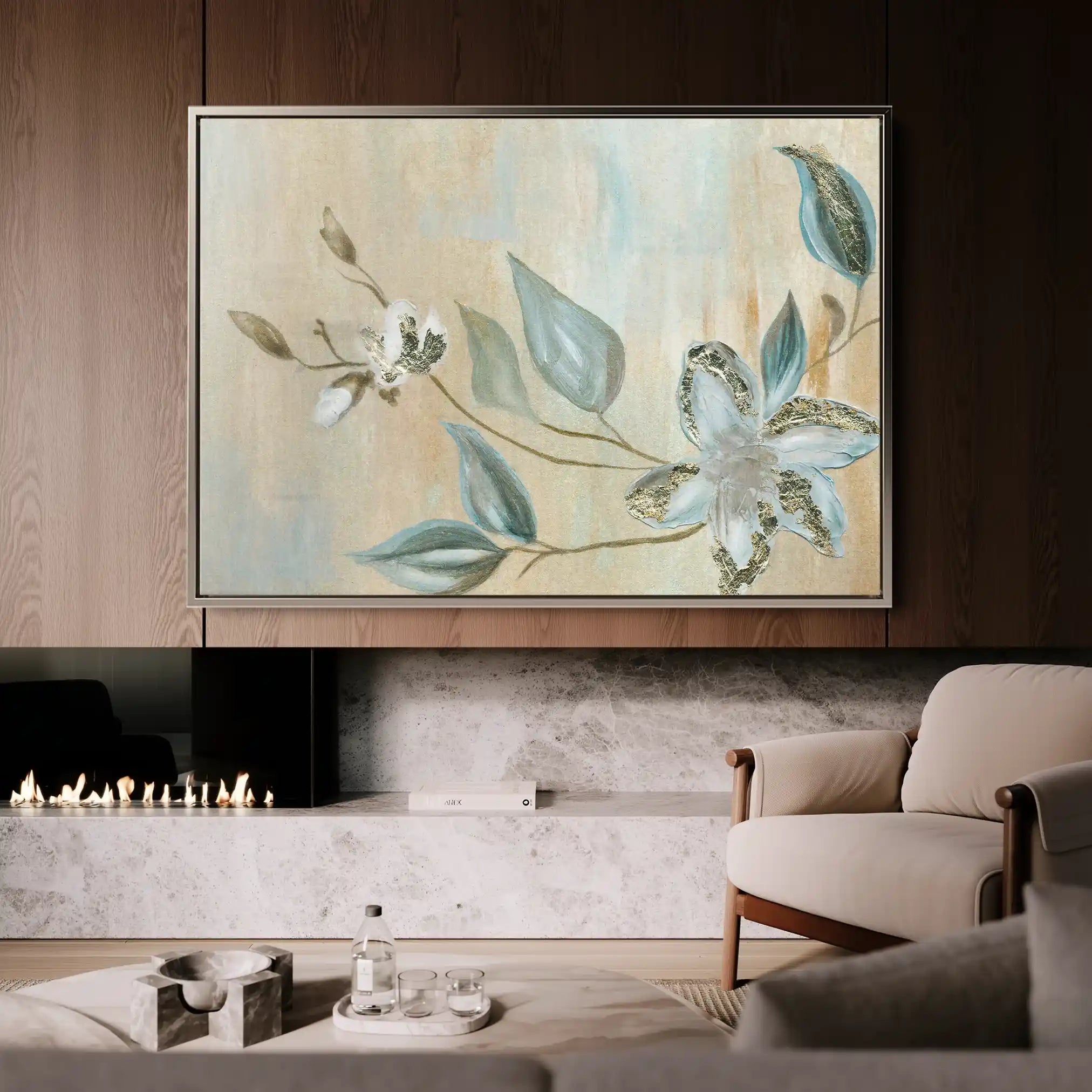 Floral Canvas Wall Art WAD515-F 90 x 60 cm / Stretched on hidden frame