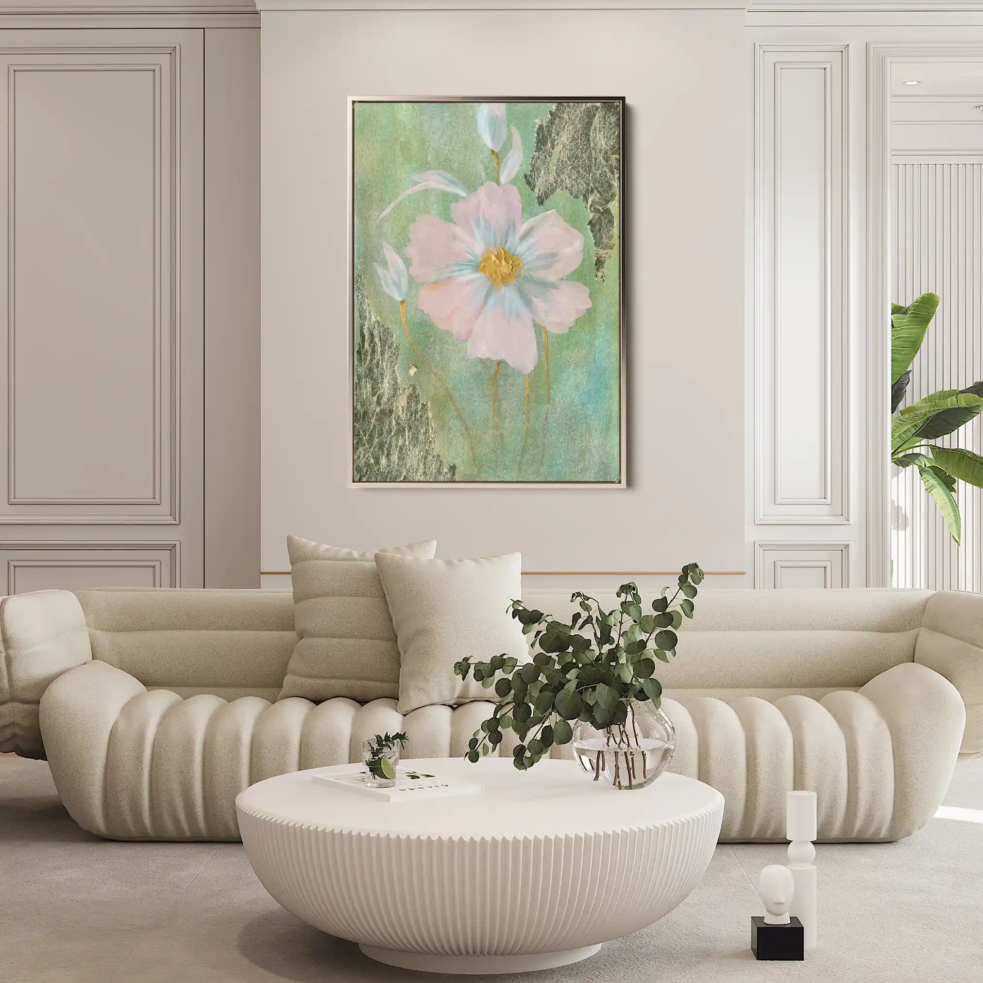 Floral Canvas Wall Art WAD517-F 90 x 60 cm / Stretched on hidden frame