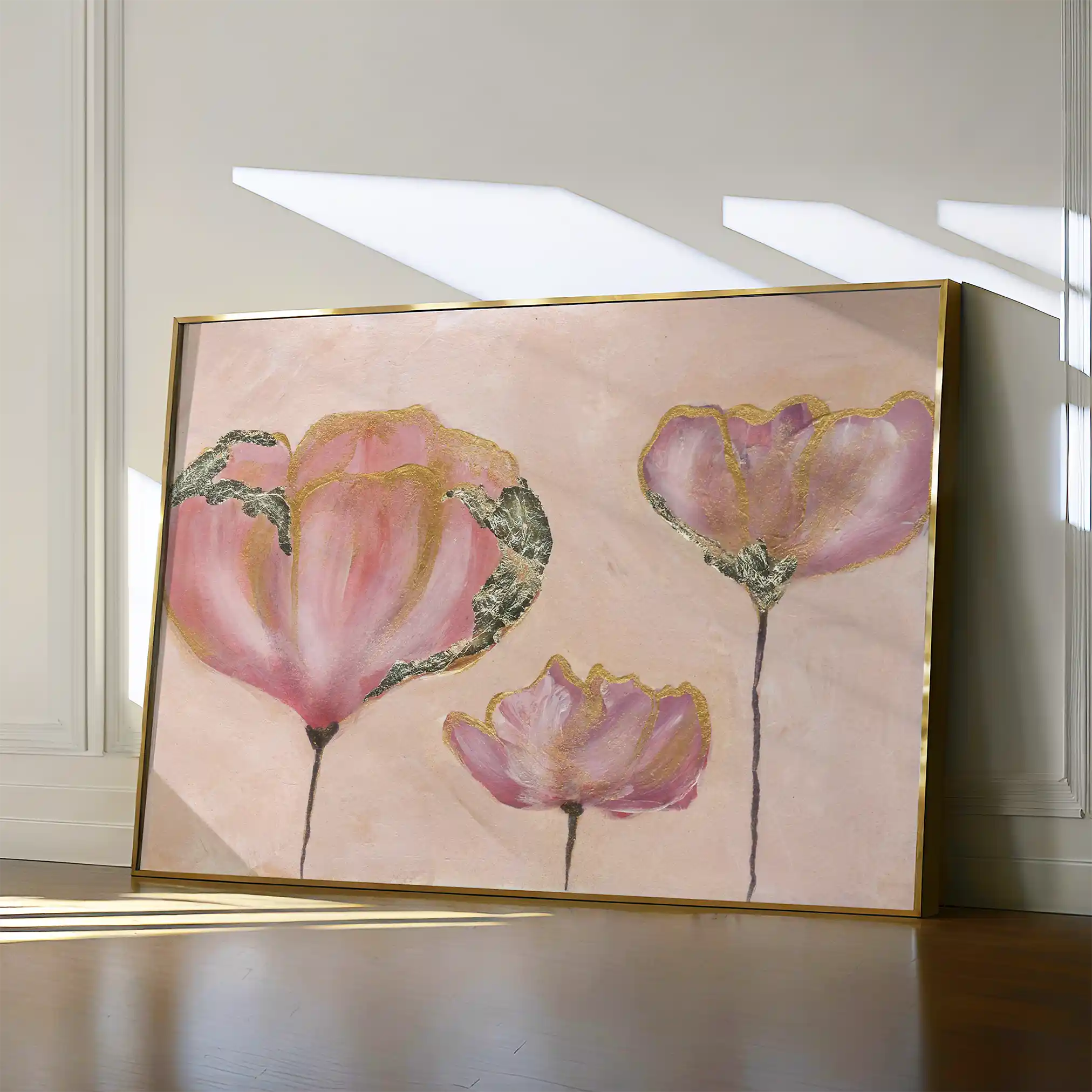 Floral Canvas Wall Art WAD519-F 90 x 60 cm / Stretched on hidden frame