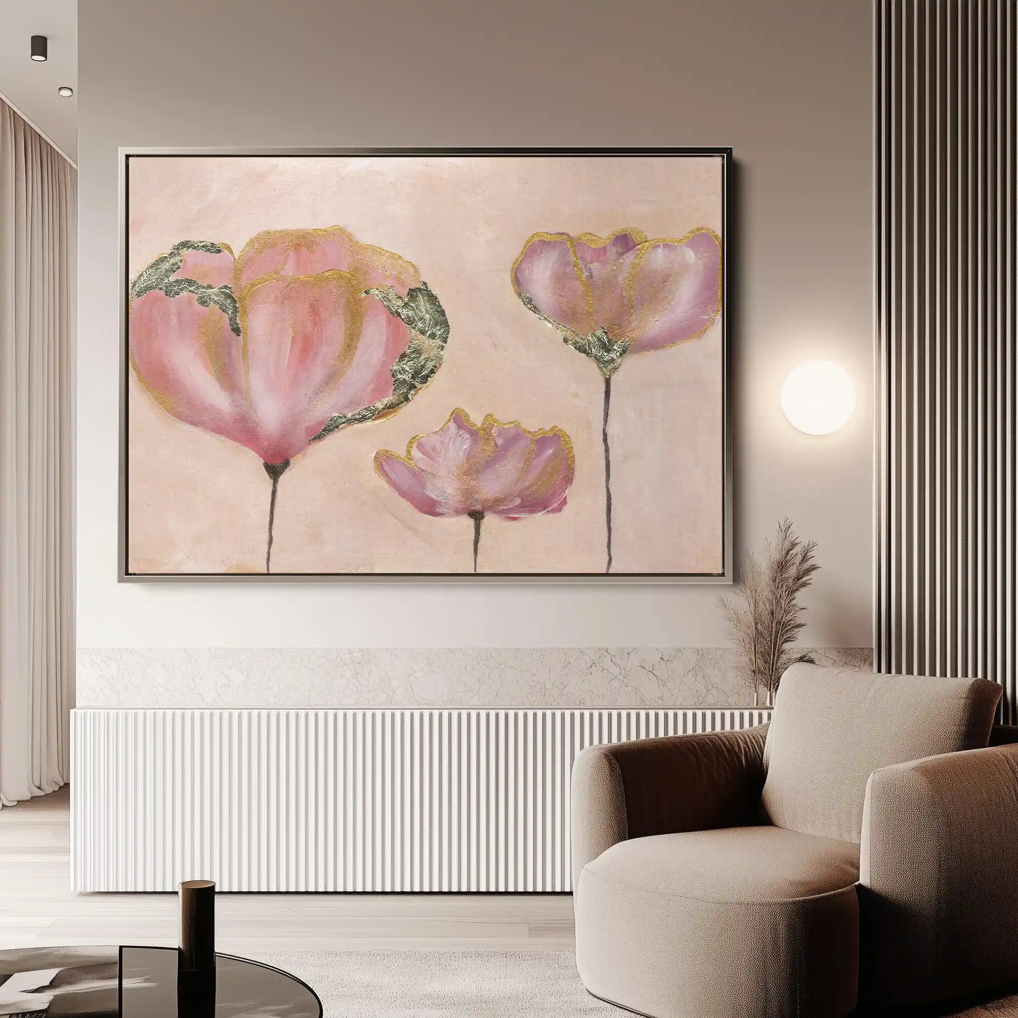 Floral Canvas Wall Art WAD519-F 90 x 60 cm / Stretched on hidden frame