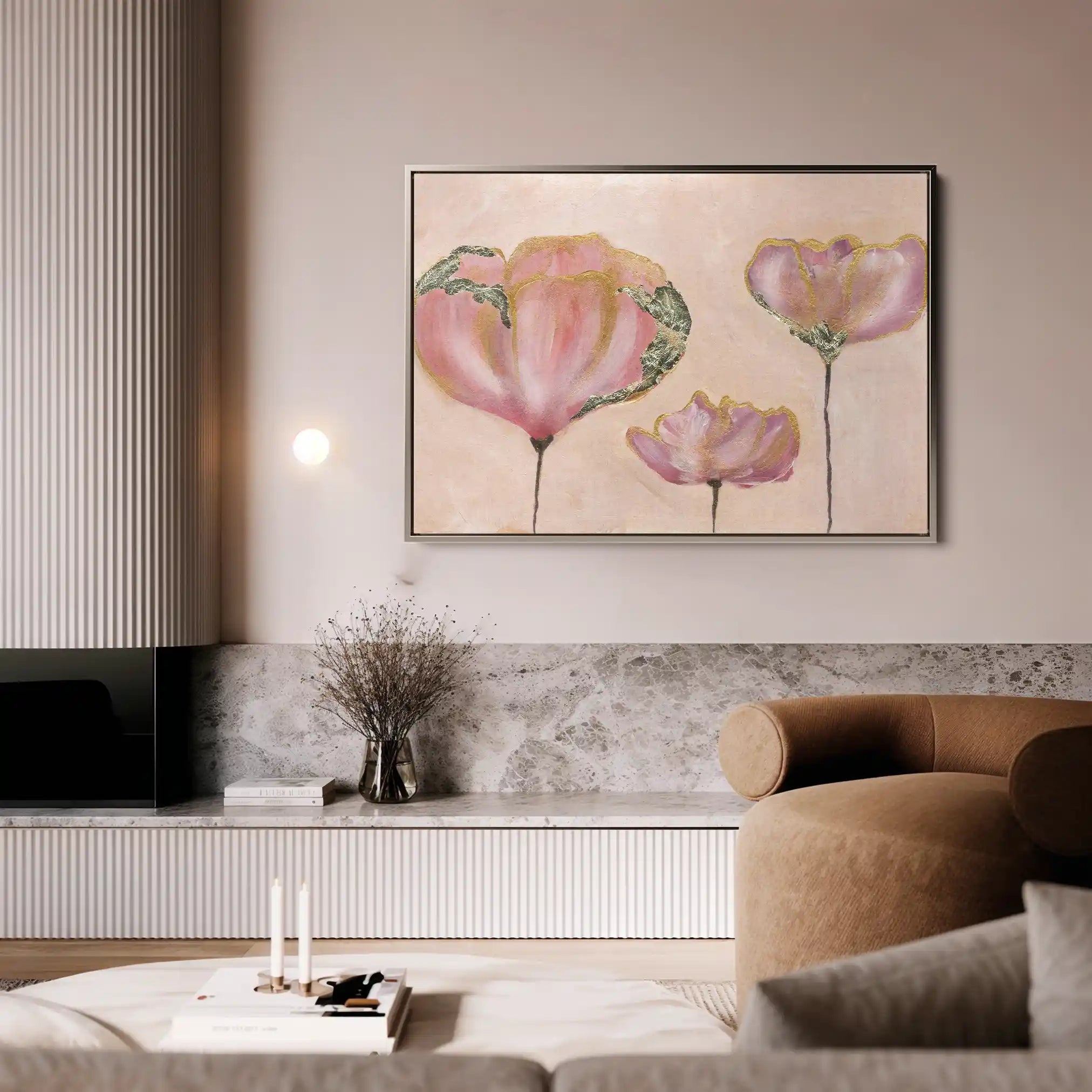 Floral Canvas Wall Art WAD519-F 90 x 60 cm / Stretched on hidden frame